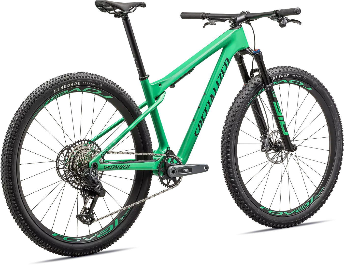 SPECIALIZED Epic WC Expert SRAM GX AXS  Mountain Bike - Gloss Electric Green / Forest Green Pearl - Image 6