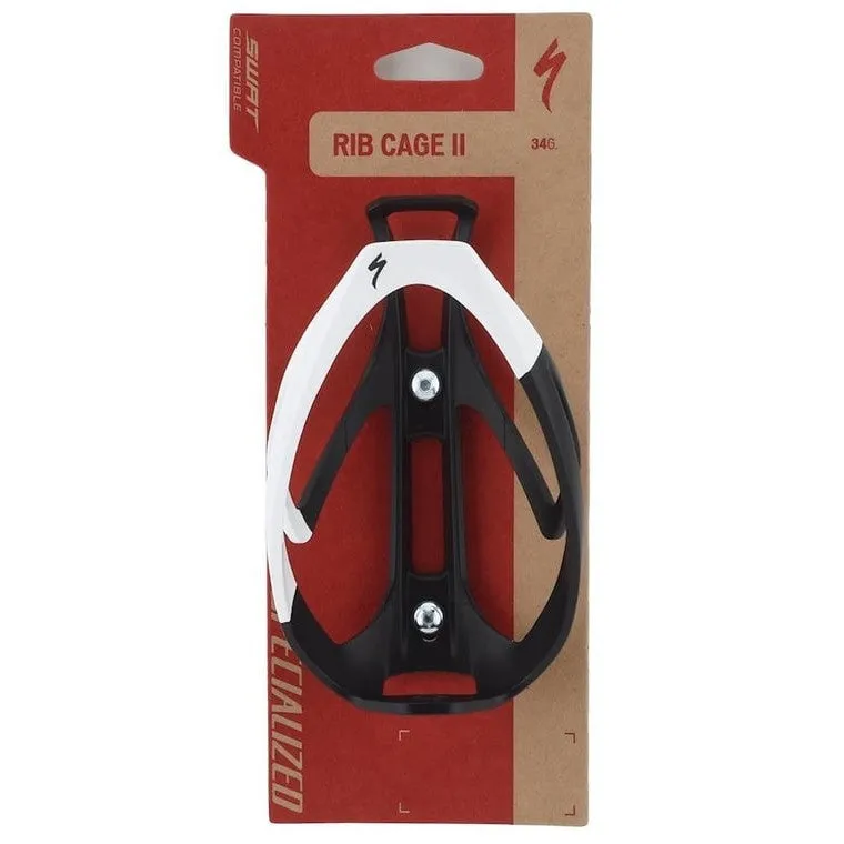 SPECIALIZED RIB CAGE II MATTE Bottle Cage  - Matte Black/White - Image 3