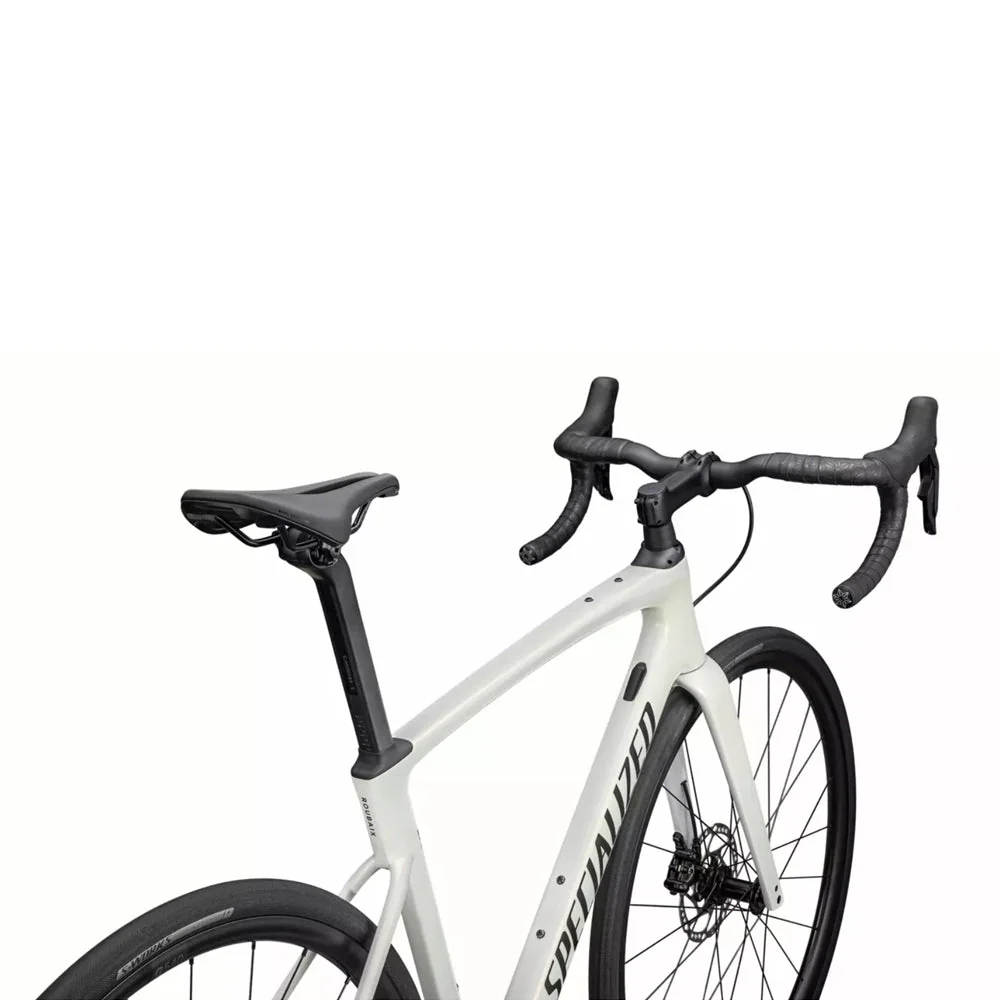 SPECIALIZED Roubaix SL8 COMP 2023 SHIMANO 105 Di2 Complete Road Bike - Mettalic Deep Lake/White Sage Metallic and Red Ghost Pearl Over Dune White/Metallic Obsidian - Image 3