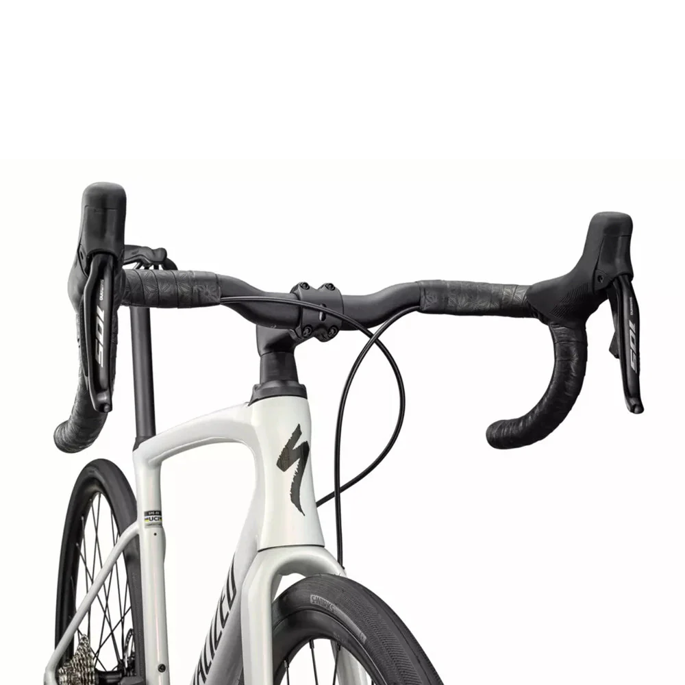 SPECIALIZED Roubaix SL8 COMP 2023 SHIMANO 105 Di2 Complete Road Bike - Mettalic Deep Lake/White Sage Metallic and Red Ghost Pearl Over Dune White/Metallic Obsidian - Image 4