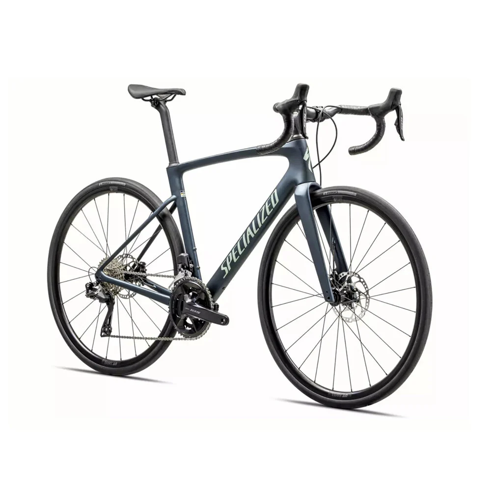 SPECIALIZED Roubaix SL8 COMP 2023 SHIMANO 105 Di2 Complete Road Bike - Mettalic Deep Lake/White Sage Metallic and Red Ghost Pearl Over Dune White/Metallic Obsidian - Image 6