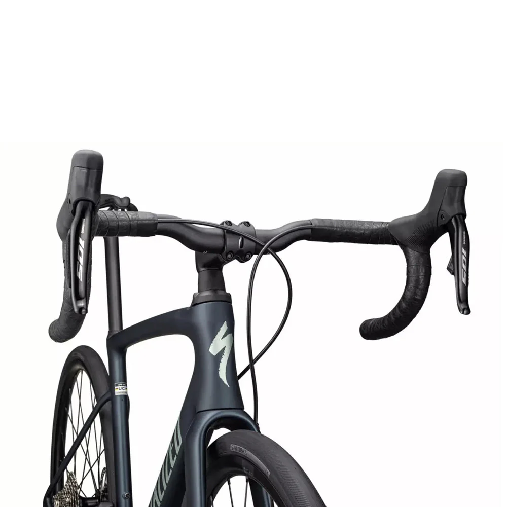 SPECIALIZED Roubaix SL8 COMP 2023 SHIMANO 105 Di2 Complete Road Bike - Mettalic Deep Lake/White Sage Metallic and Red Ghost Pearl Over Dune White/Metallic Obsidian - Image 7