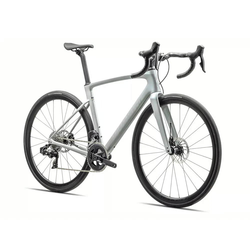 SPECIALIZED Roubaix SL8 EXPERT 2023 SRAM Rival AXS Complete Road Bike - Dove Grey/Chamaleon Lapis and Carbon/Liquis Silver - Image 5