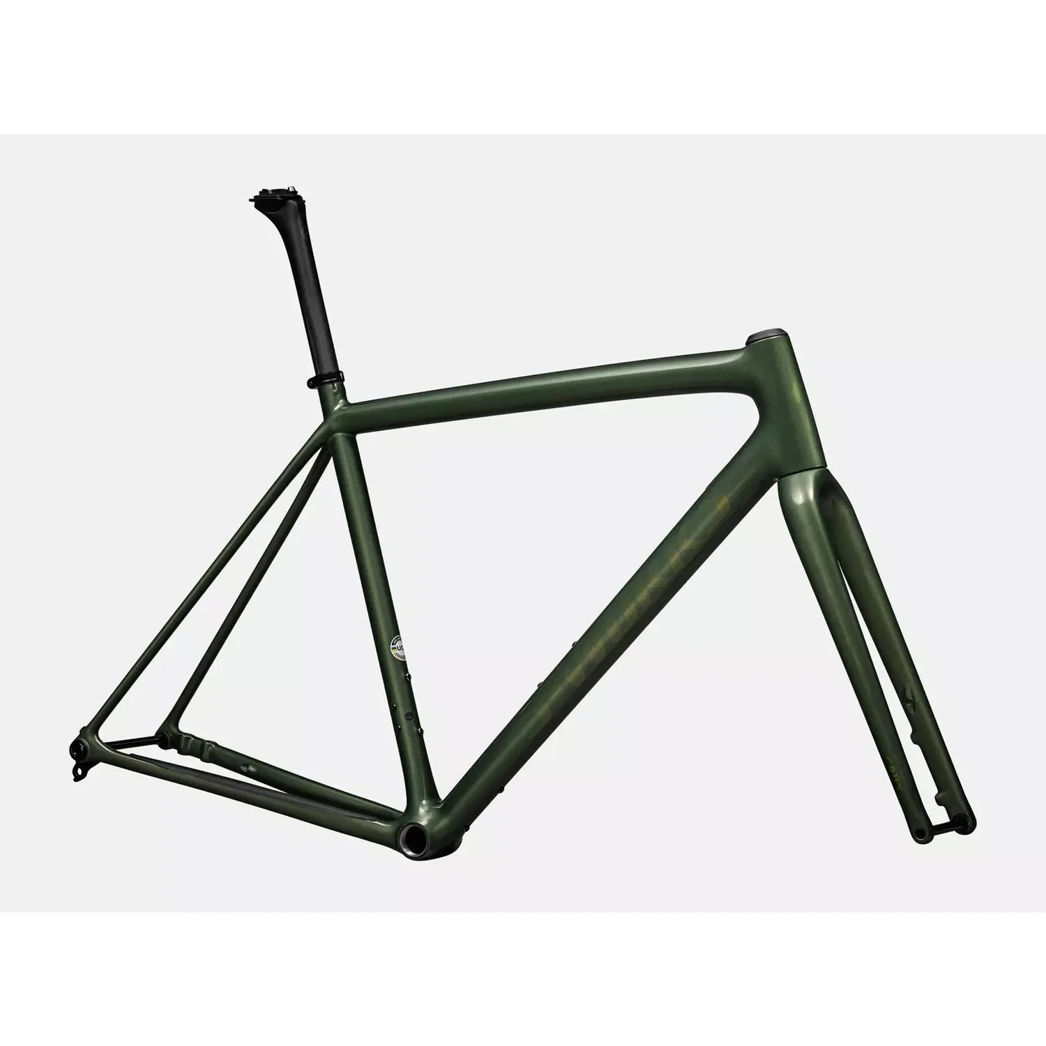SPECIALIZED SWORKS Crux Gravel Frameset - Gloss Cypress Metallic / Viavi Gold to Silver Pearl - Image 3