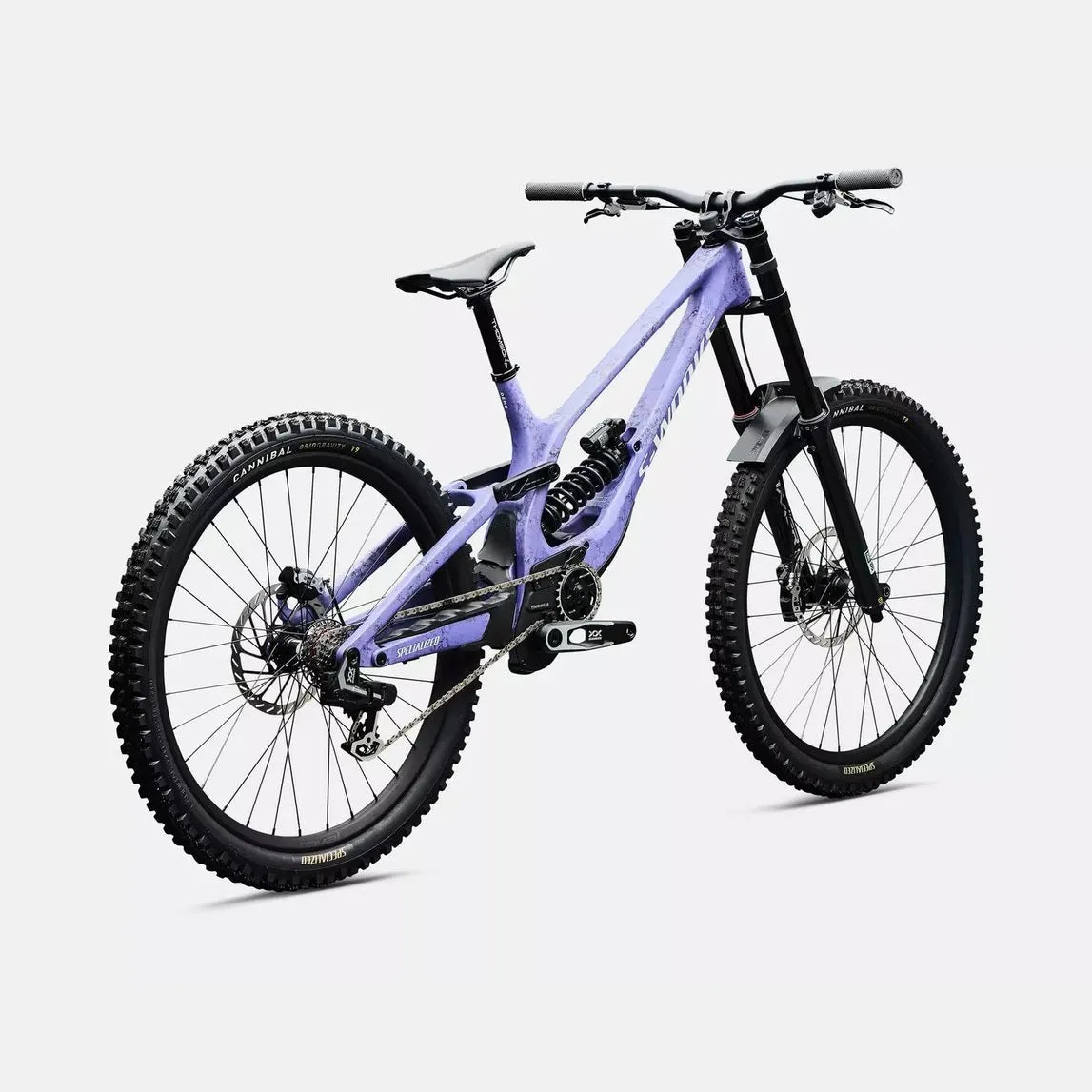 SPECIALIZED S-Works Demo 11 - Satin / Powder Indigo Tint / Black Tint Carbon / White - Image 3