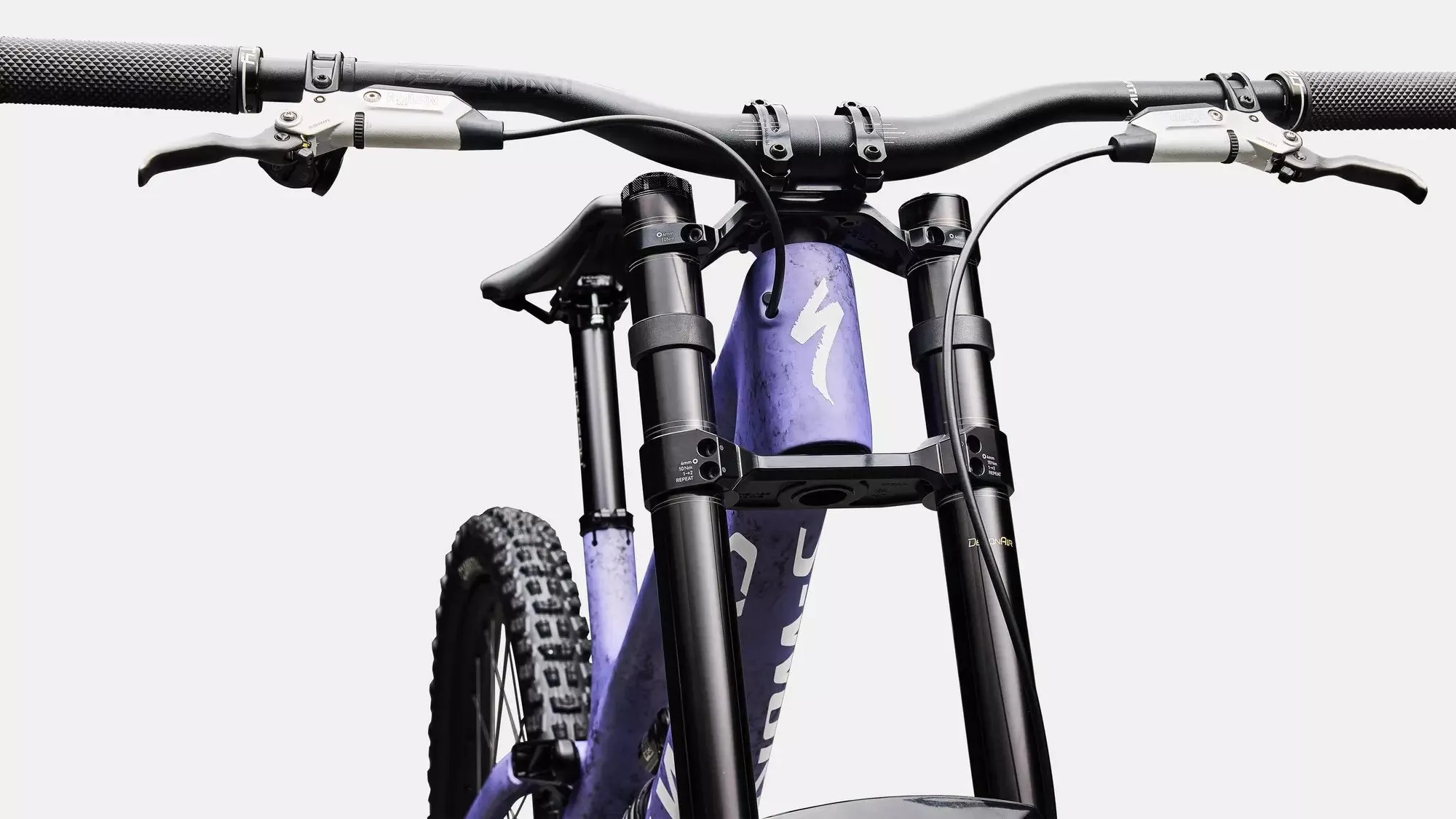 SPECIALIZED S-Works Demo 11 - Satin / Powder Indigo Tint / Black Tint Carbon / White - Image 5
