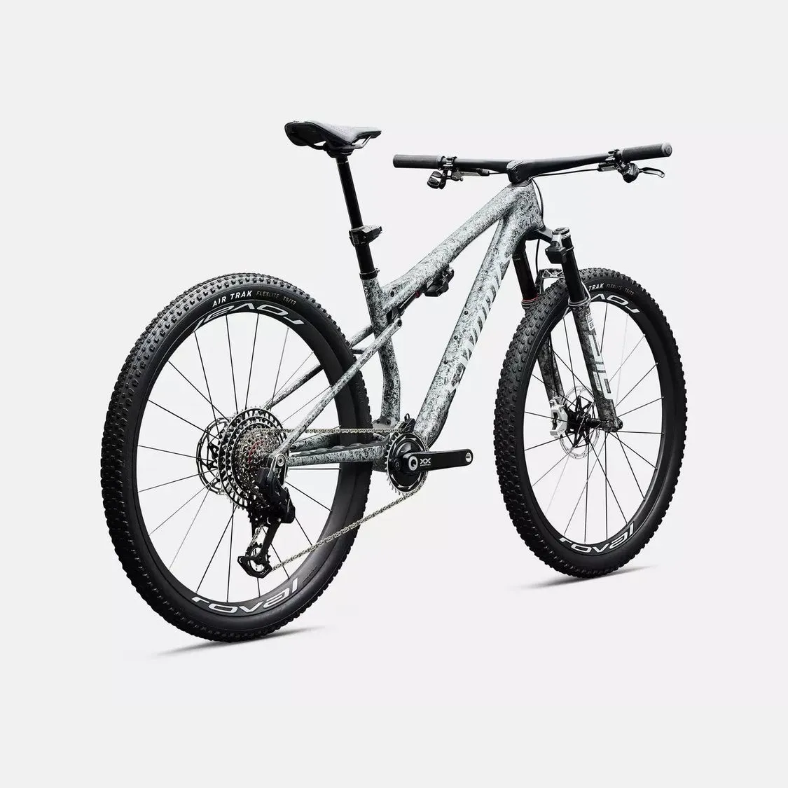 SPECIALIZED S-Works Epic 9 Complete MTB - Gloss Metallic Obsidian Multi Color Dry Impasto/ Metallic White Silver - Image 3