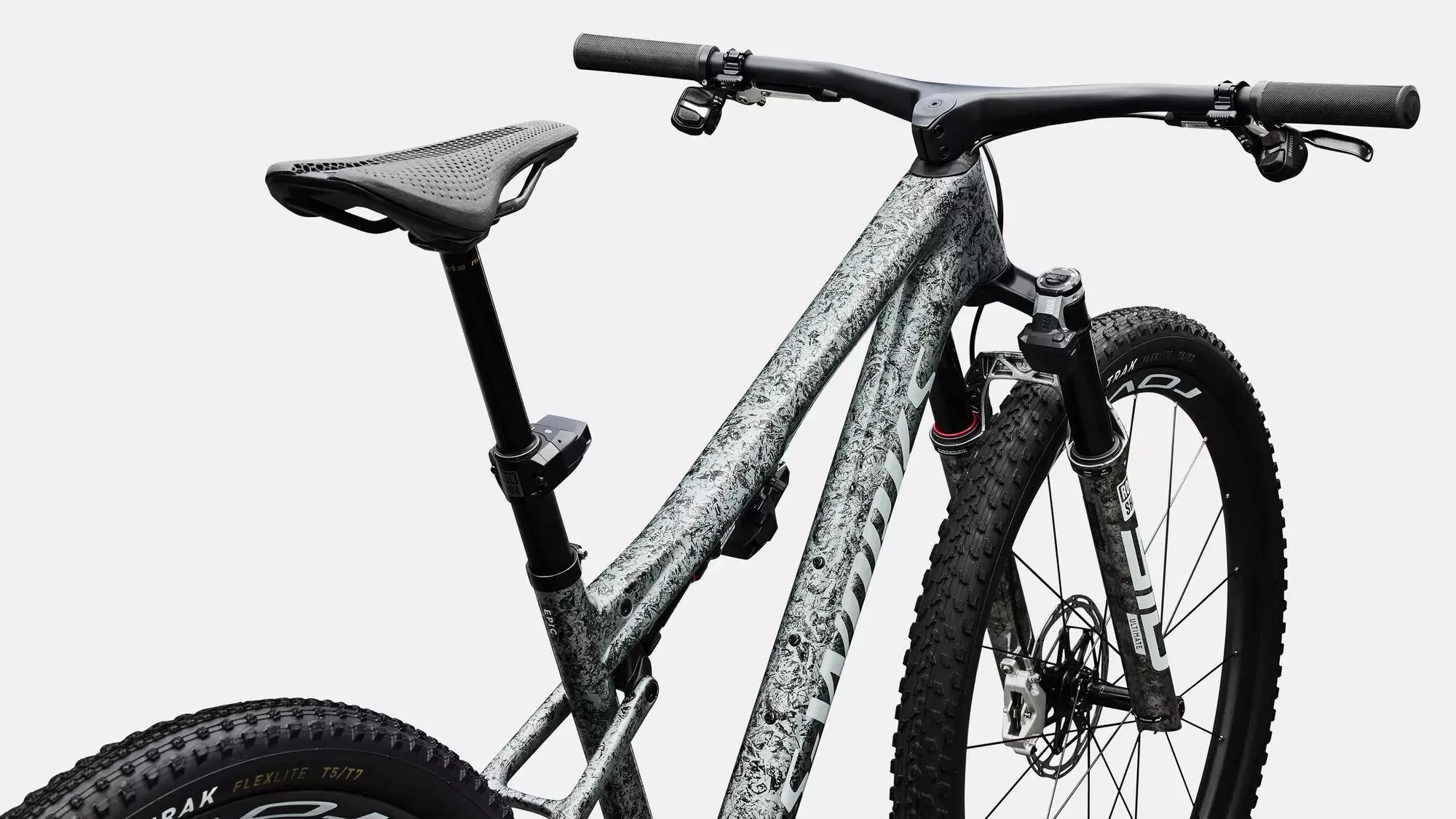 SPECIALIZED S-Works Epic 9 Complete MTB - Gloss Metallic Obsidian Multi Color Dry Impasto/ Metallic White Silver - Image 4
