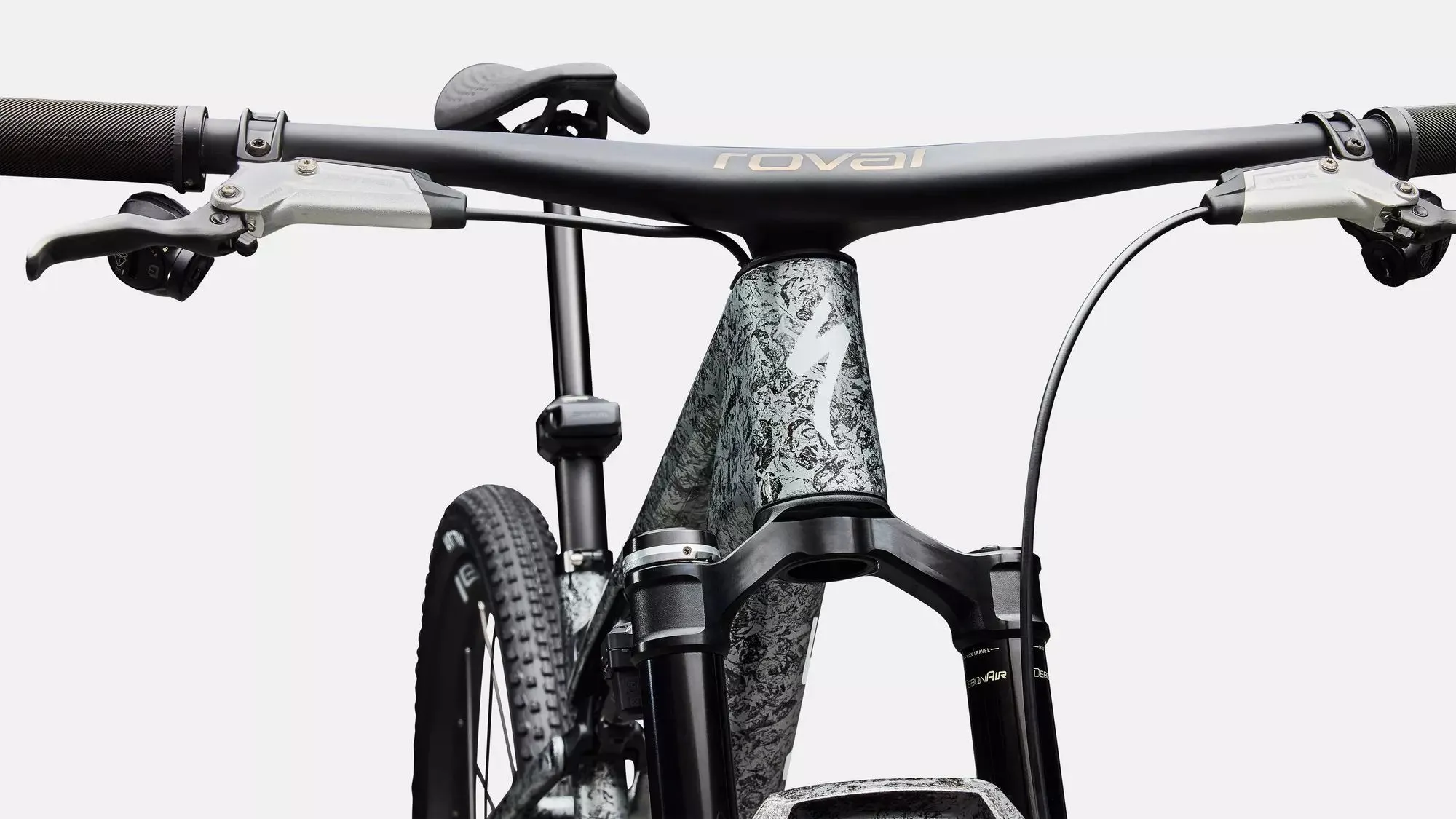 SPECIALIZED S-Works Epic 9 Complete MTB - Gloss Metallic Obsidian Multi Color Dry Impasto/ Metallic White Silver - Image 5