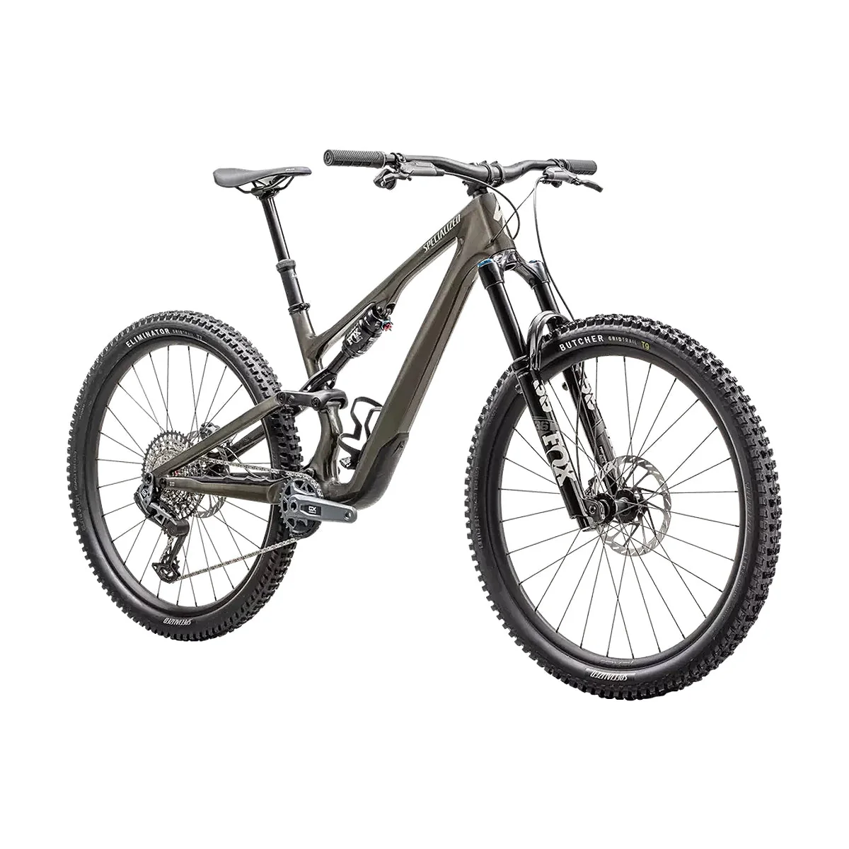 SPECIALIZED STUMPJUMPER 15 Expert 2025 Mountain Bike - Satin Electric Green / Gloss Gunmetal / White Mountains - Image 2
