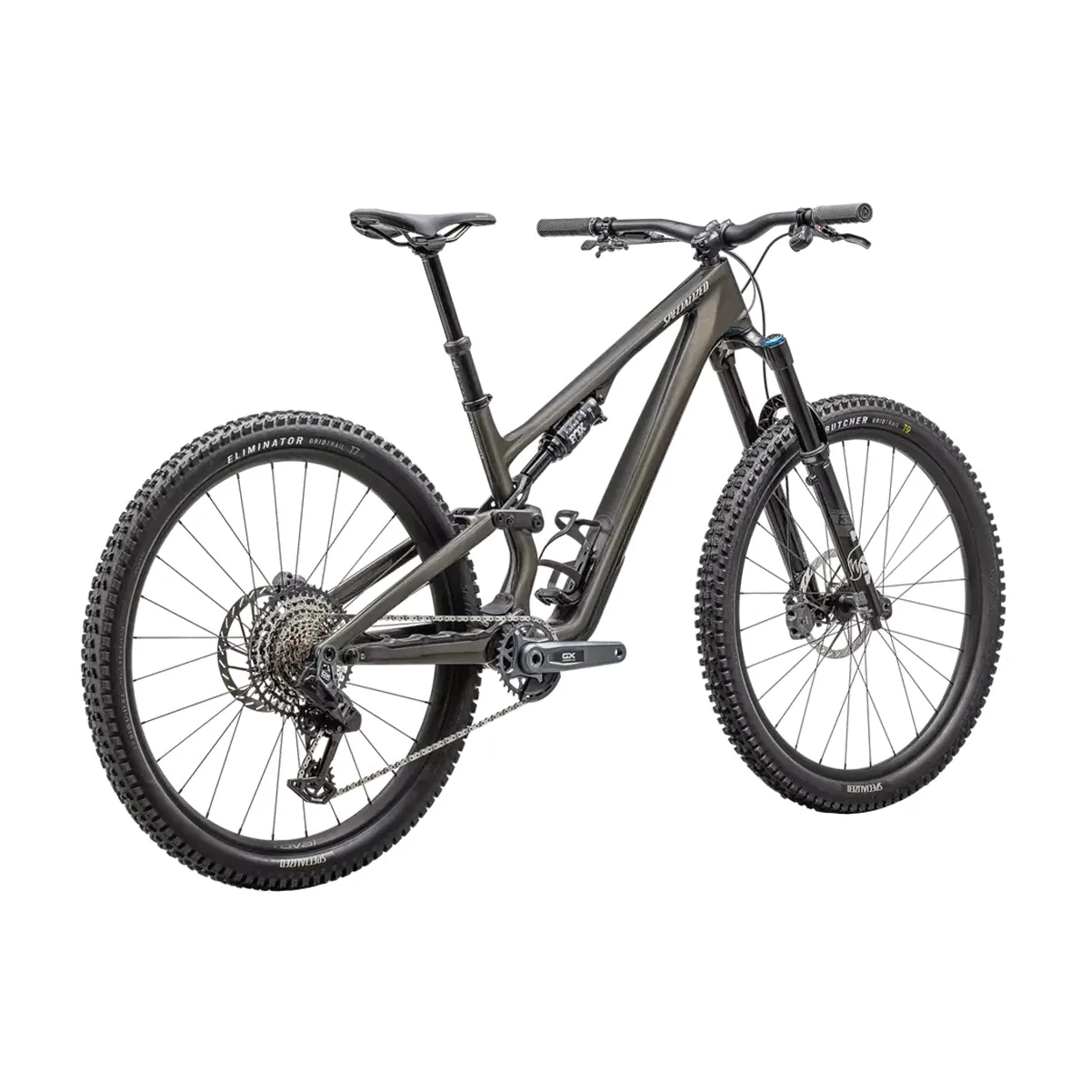 SPECIALIZED STUMPJUMPER 15 Expert 2025 Mountain Bike - Satin Electric Green / Gloss Gunmetal / White Mountains - Image 3
