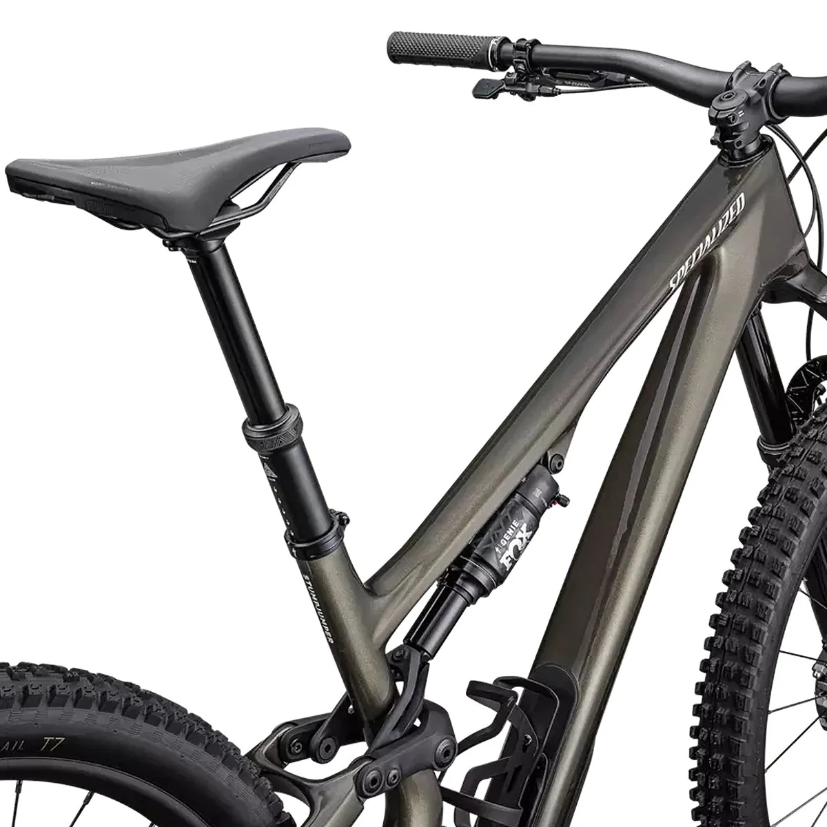 SPECIALIZED STUMPJUMPER 15 Expert 2025 Mountain Bike - Satin Electric Green / Gloss Gunmetal / White Mountains - Image 5