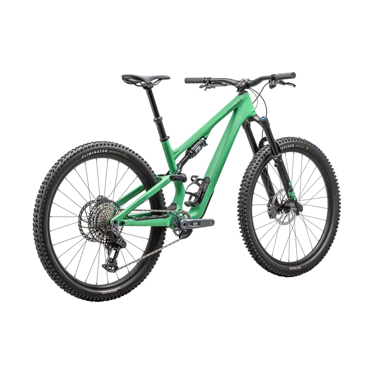 SPECIALIZED STUMPJUMPER 15 Expert 2025 Mountain Bike - Satin Electric Green / Satin Forest Green - Image 3