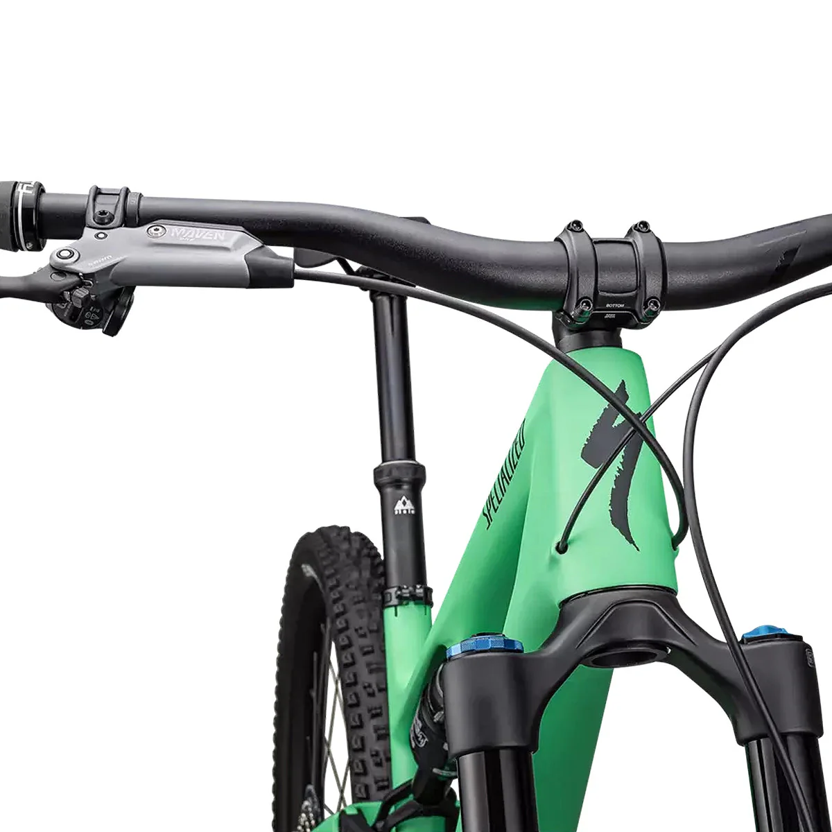 SPECIALIZED STUMPJUMPER 15 Expert 2025 Mountain Bike - Satin Electric Green / Satin Forest Green - Image 5