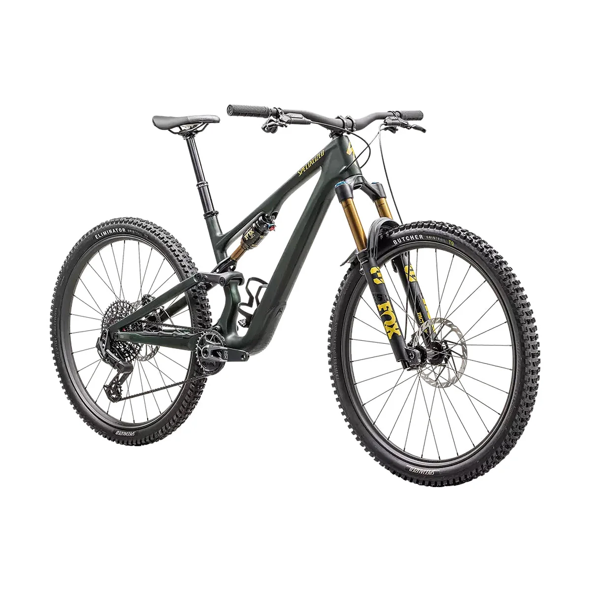 SPECIALIZED STUMPJUMPER 15 Pro 2025 Mountain Bike - Satin Green Tint / Gunmetal / Satin Metallic Sulphur - Image 2