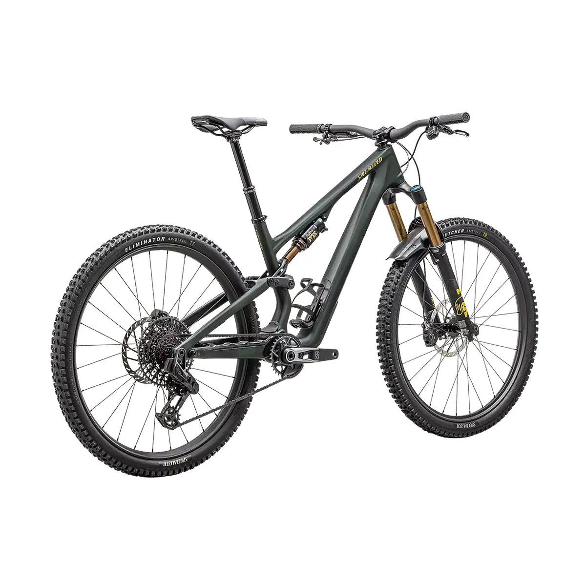 SPECIALIZED STUMPJUMPER 15 Pro 2025 Mountain Bike - Satin Green Tint / Gunmetal / Satin Metallic Sulphur - Image 3