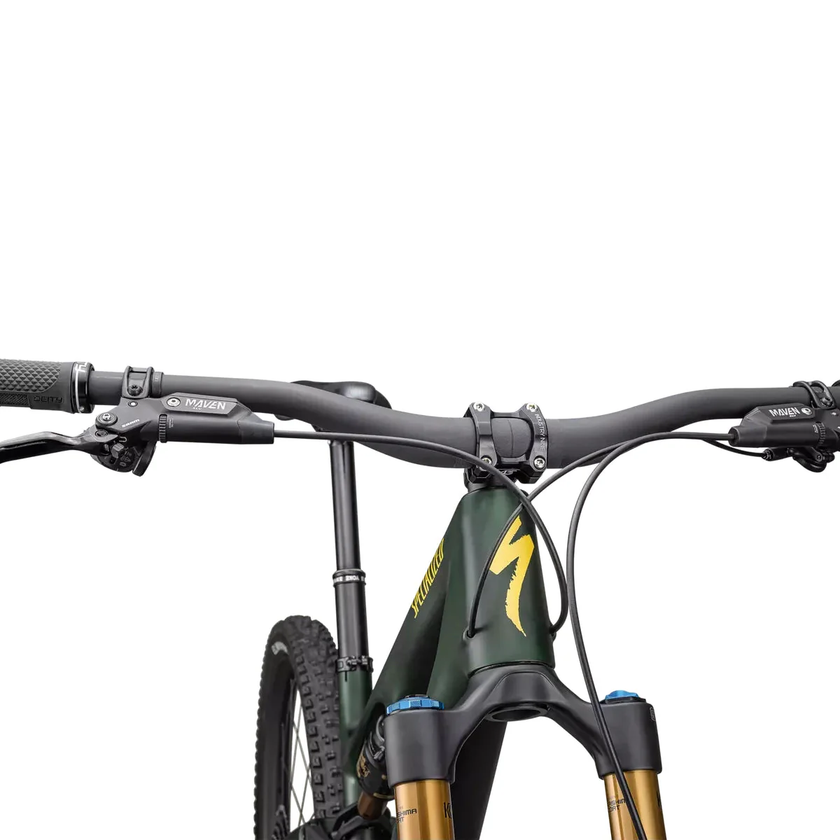 SPECIALIZED STUMPJUMPER 15 Pro 2025 Mountain Bike - Satin Green Tint / Gunmetal / Satin Metallic Sulphur - Image 4