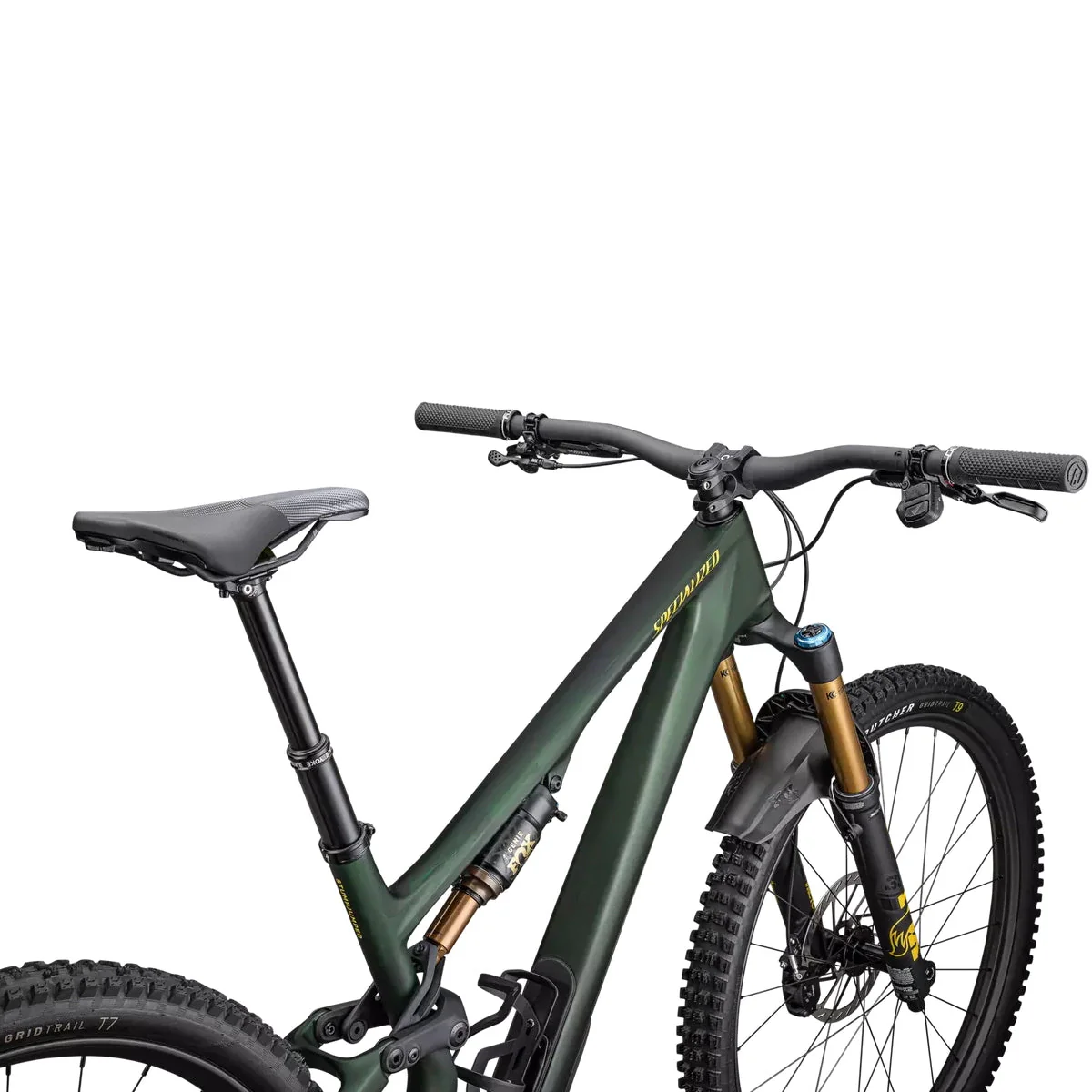SPECIALIZED STUMPJUMPER 15 Pro 2025 Mountain Bike - Satin Green Tint / Gunmetal / Satin Metallic Sulphur - Image 6