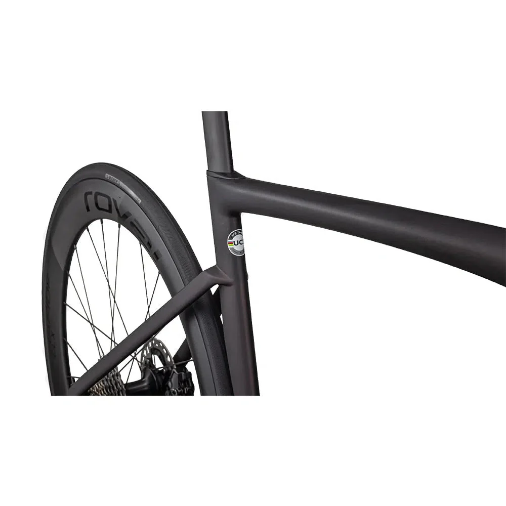 SPECIALIZED SW TARMAC SL7 Disc Complete Bike Road Shimano Dura Ace Di2 - Satin Red Onyx Granite Over Black / Metallic White Silver - Image 5