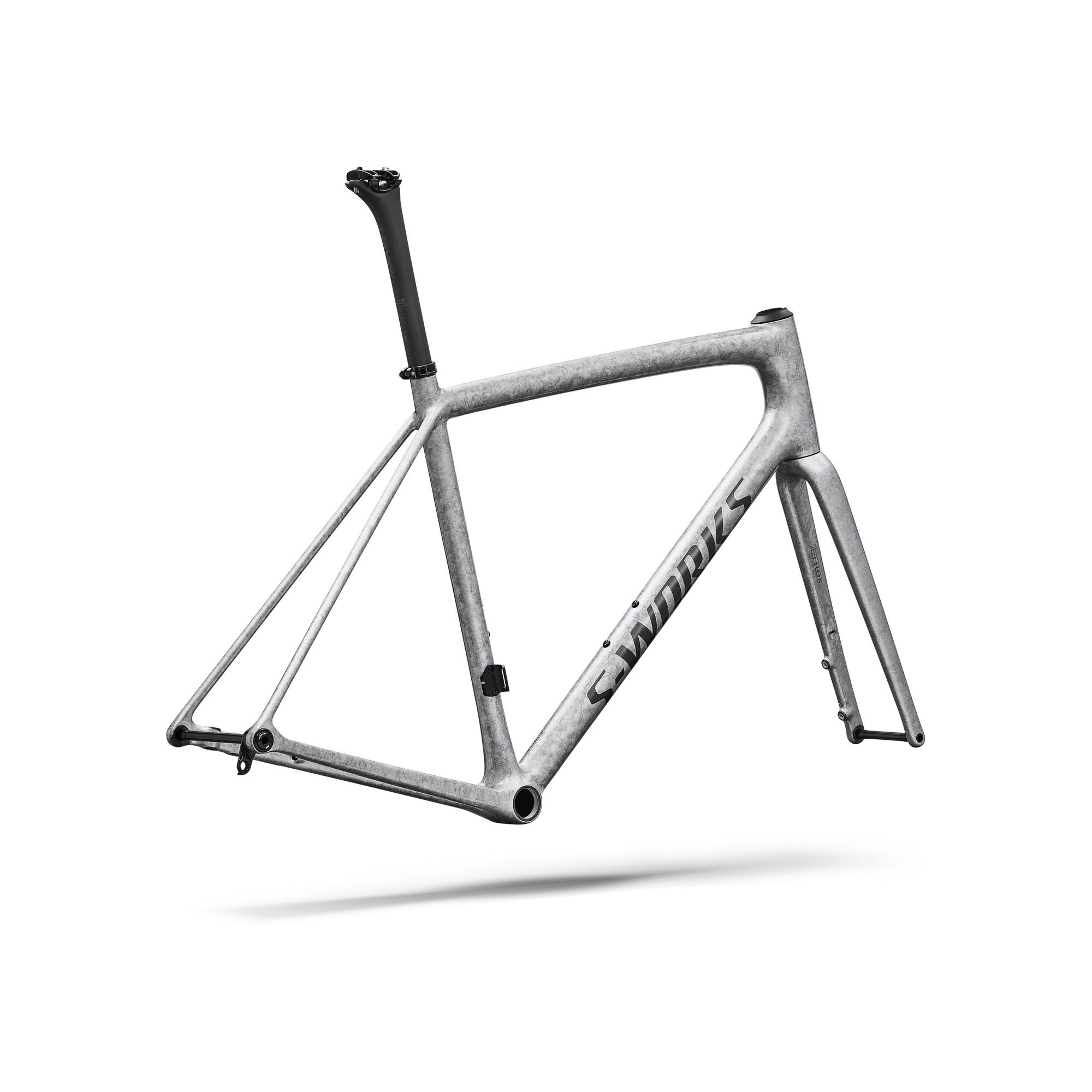 SPECIALIZED SWorks Aethos 2 Frameset 2026 - Gloss Silver Blurred Impasto / Black Pearl - Image 2