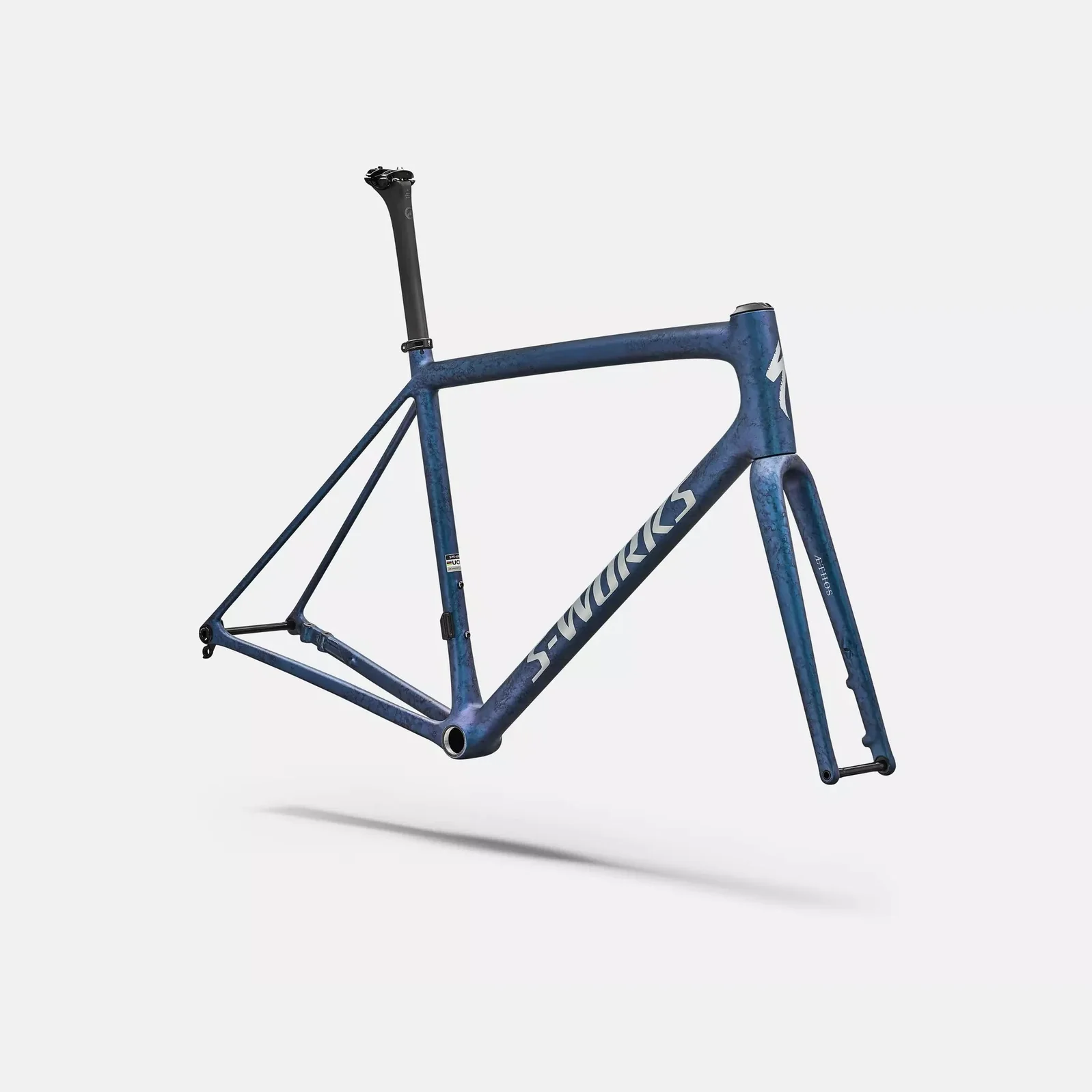 SPECIALIZED Sworks Aethos 2 Frameset  2026 - Satin Black Ink Wash / Pearl / Shadow Silver - Image 2