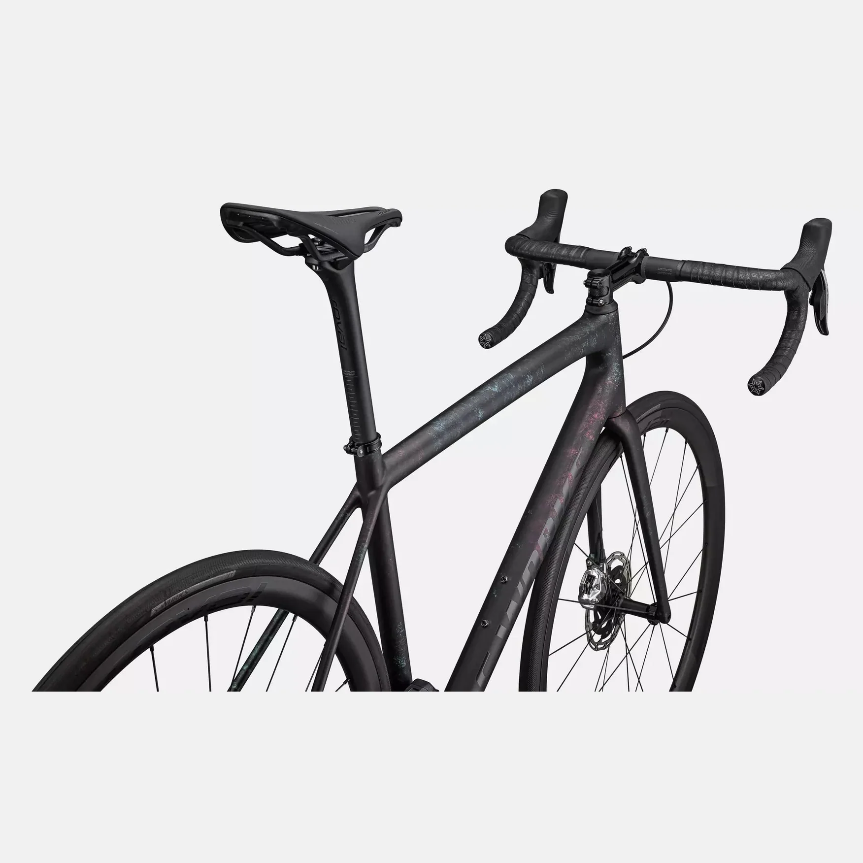 SPECIALIZED SWORKS Aethos 2025 Sram Red AXS Road Bike - GLOSS OBSIDIAN/LAPIS + ABALONE ORGANIC COLOR RUN/OBSIDIAN - Image 2