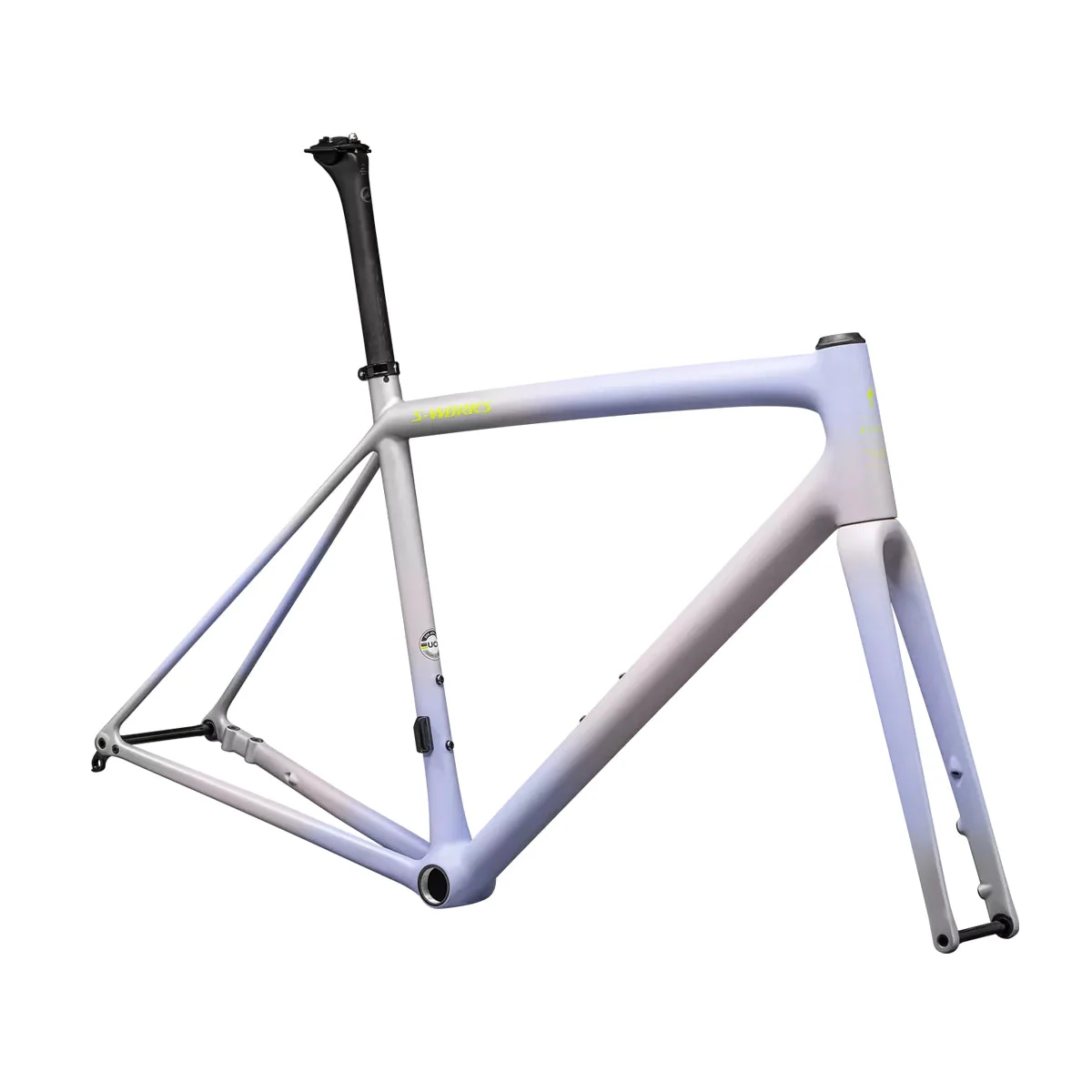 SPECIALIZED SWORKS AETHOS Road Frameset 2025 - SATIN CLAY - POWDER INDIGO - SILVER DUST - RADIAL FADE + LAPIS EDGE FADE / HYPER + 100% LAPIS - Image 2