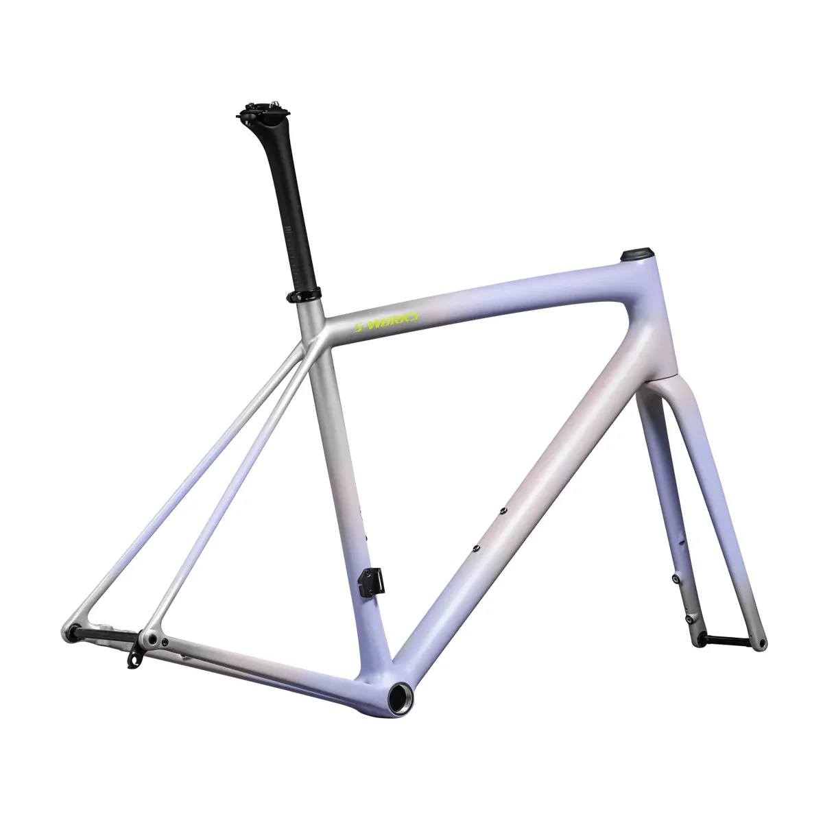 SPECIALIZED SWORKS AETHOS Road Frameset 2025 - SATIN CLAY - POWDER INDIGO - SILVER DUST - RADIAL FADE + LAPIS EDGE FADE / HYPER + 100% LAPIS - Image 3