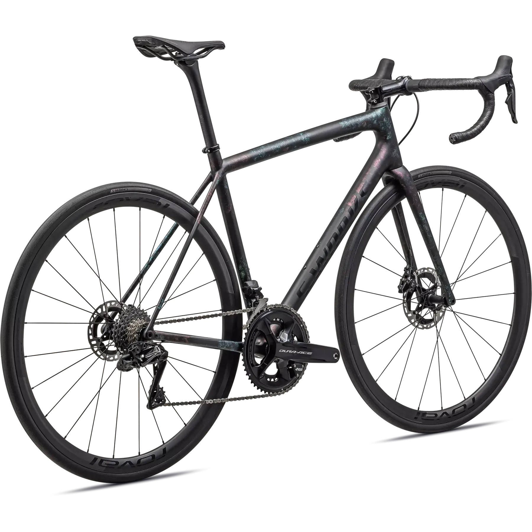 SPECIALIZED SWORKS Aethos Shimano Dura Di2 Ace Road Bike - GLOSS OBSIDIAN/LAPIS + ABALONE ORGANIC COLOR RUN/OBSIDIAN - Image 4