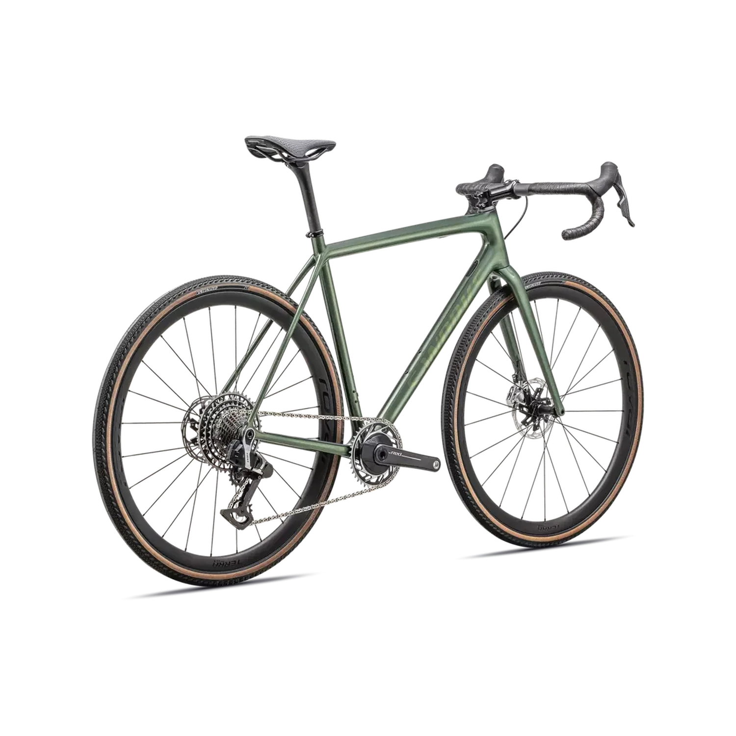SPECIALIZED Sworks Crux Gravel Bike Sram Red AXS 2025 - Gloss Cypress Metallic / Viavi Gold To Silver Pearl - Image 6
