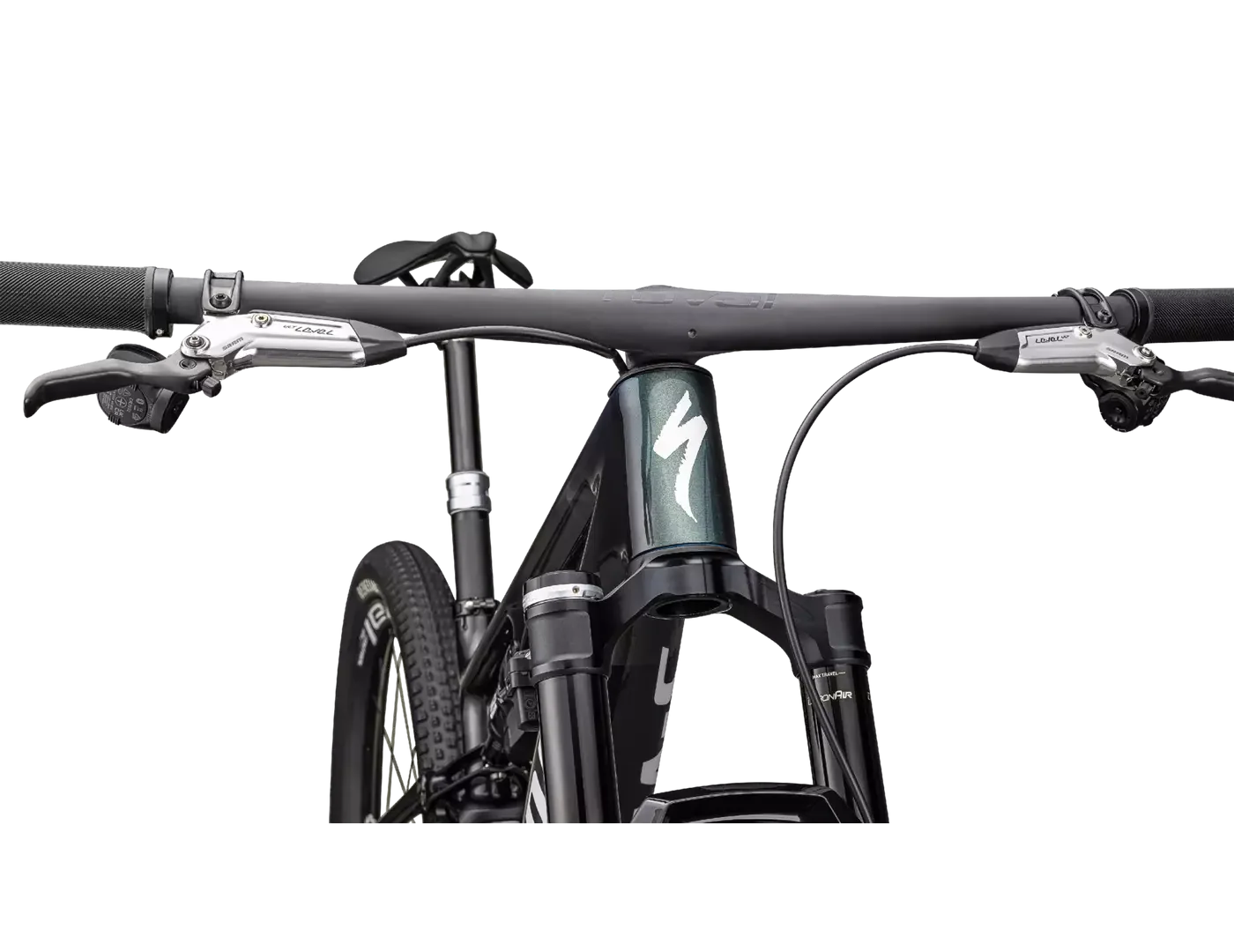 SPECIALIZED Sworks Epic 8 SRAM XX Complete MTB - Gloss Carbon/Astral Blue/Electric Green/Cyan Edge Fade/Metallic White Silver - Image 4