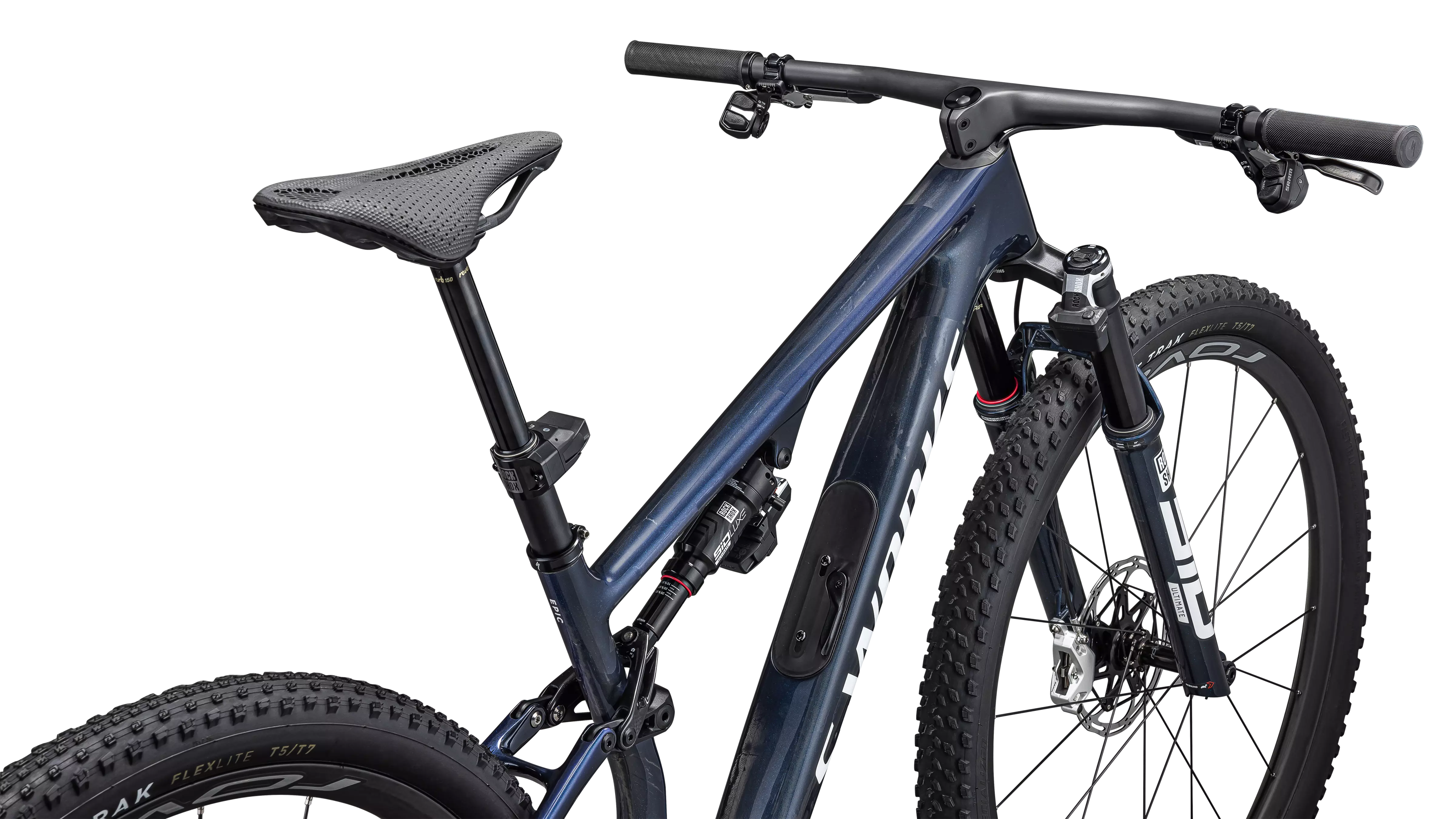 SPECIALIZED Sworks Epic 8 2026 SRAM XX Complete MTB - Gloss Cyan Blue Pearl / Metallic White Silver - Image 4