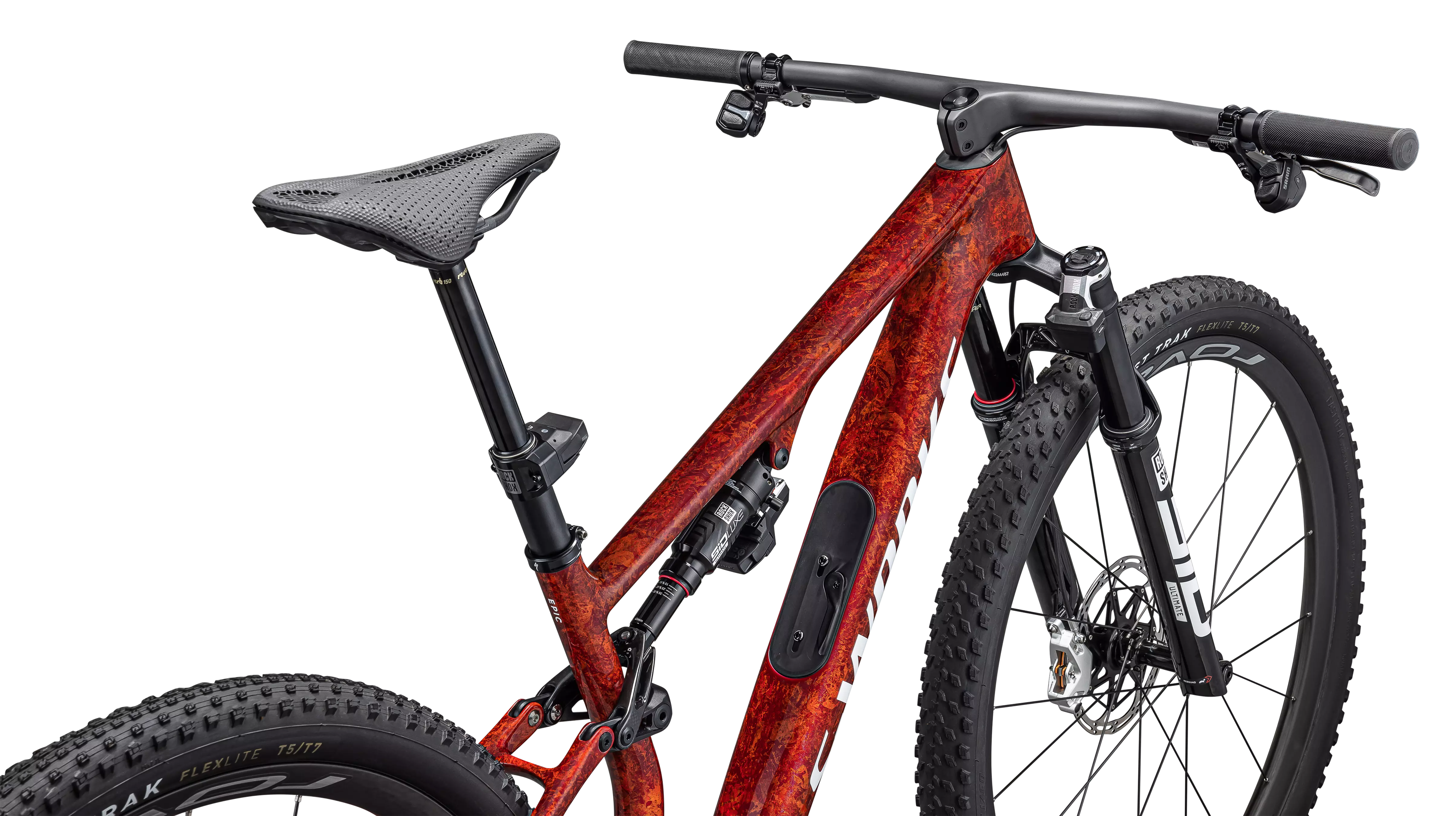 SPECIALIZED Sworks Epic 8 2026 SRAM XX Complete MTB - Gloss Fiery Red Dry Impasto / Metallic White Silver - Image 4