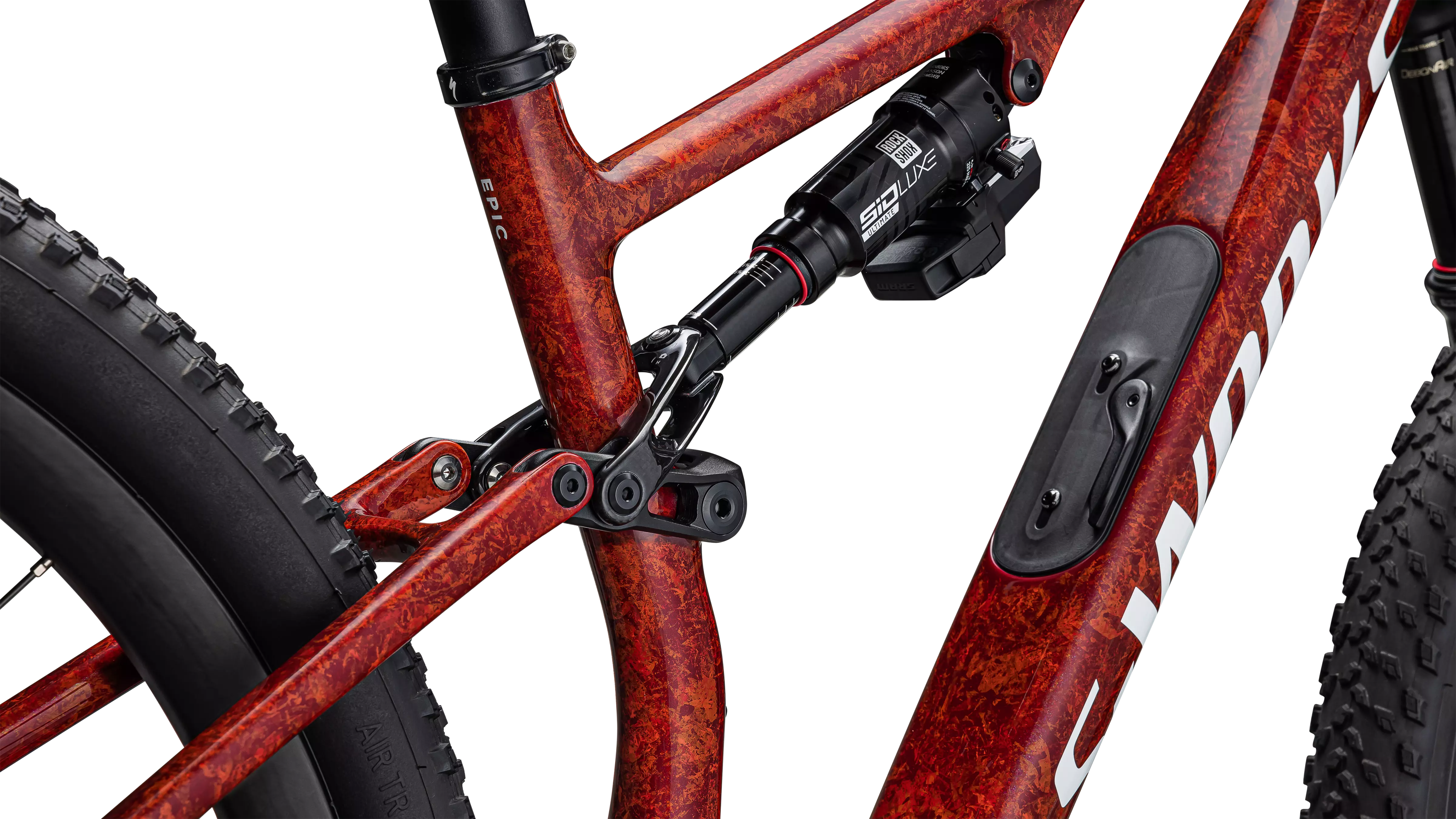 SPECIALIZED Sworks Epic 8 2026 SRAM XX Complete MTB - Gloss Fiery Red Dry Impasto / Metallic White Silver - Image 7