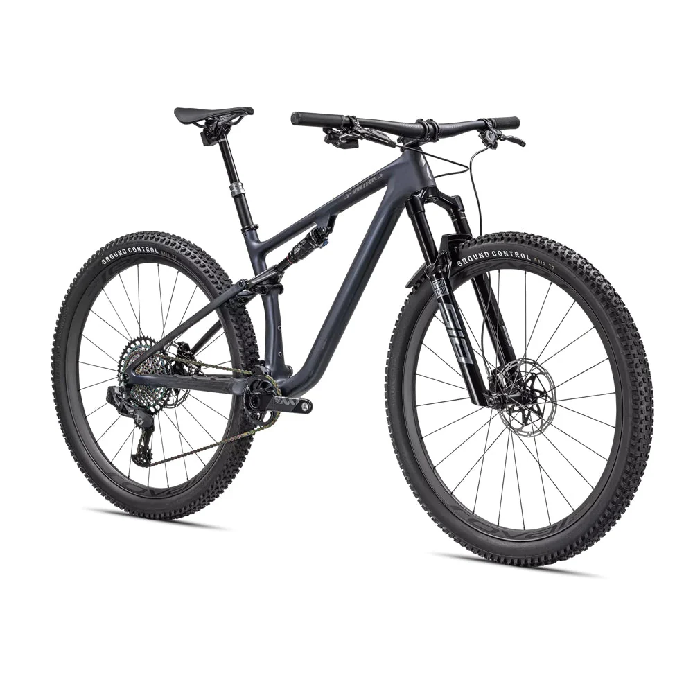 SPECIALIZED SWORKS Epic Evo SRAM XX1 AXS Complete MTB - Satin Blue Ghost Pearl/Black Chrome/Gold Ghost Pearl - Image 2