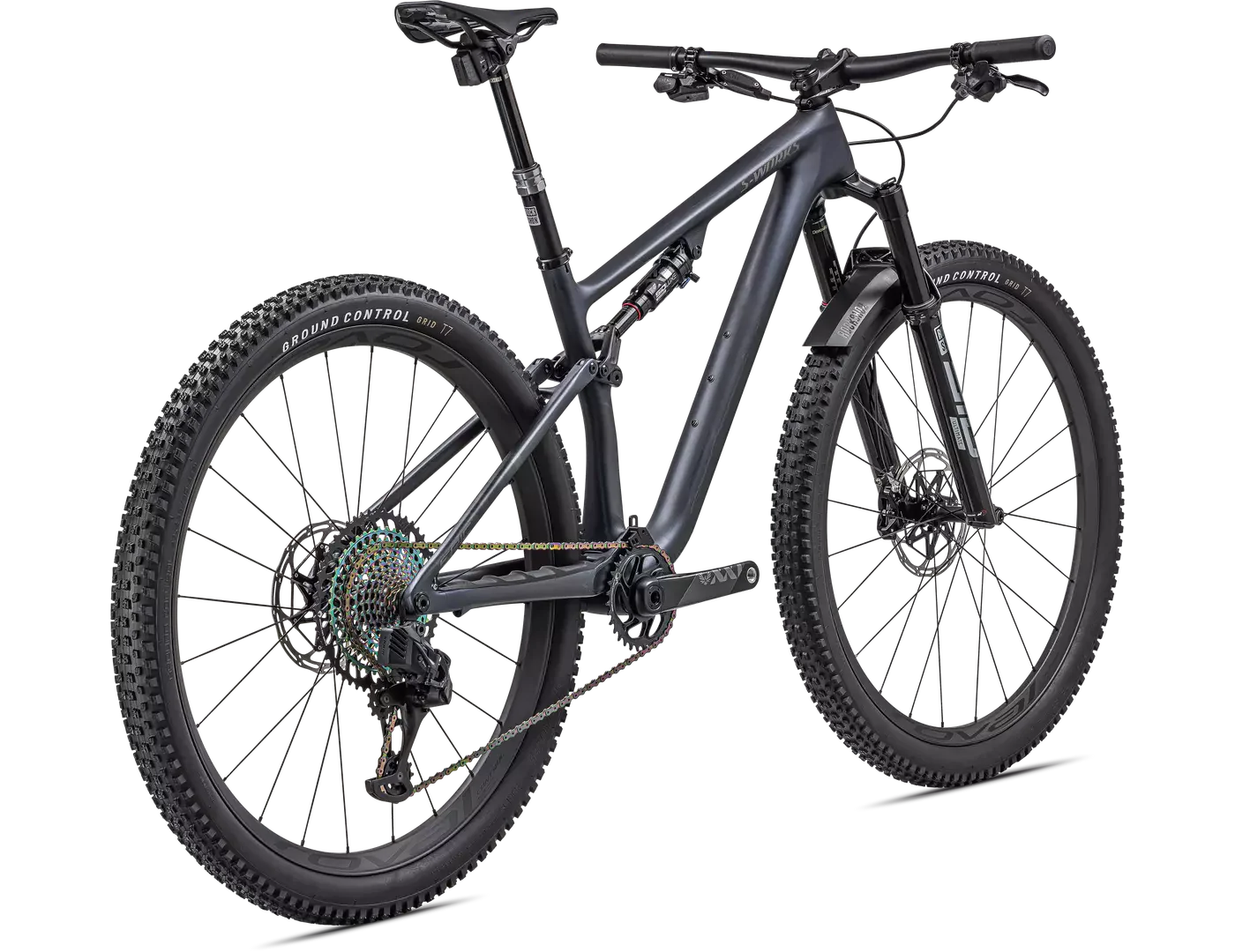 SPECIALIZED SWORKS Epic Evo SRAM XX1 AXS Complete MTB - Satin Blue Ghost Pearl/Black Chrome/Gold Ghost Pearl - Image 3