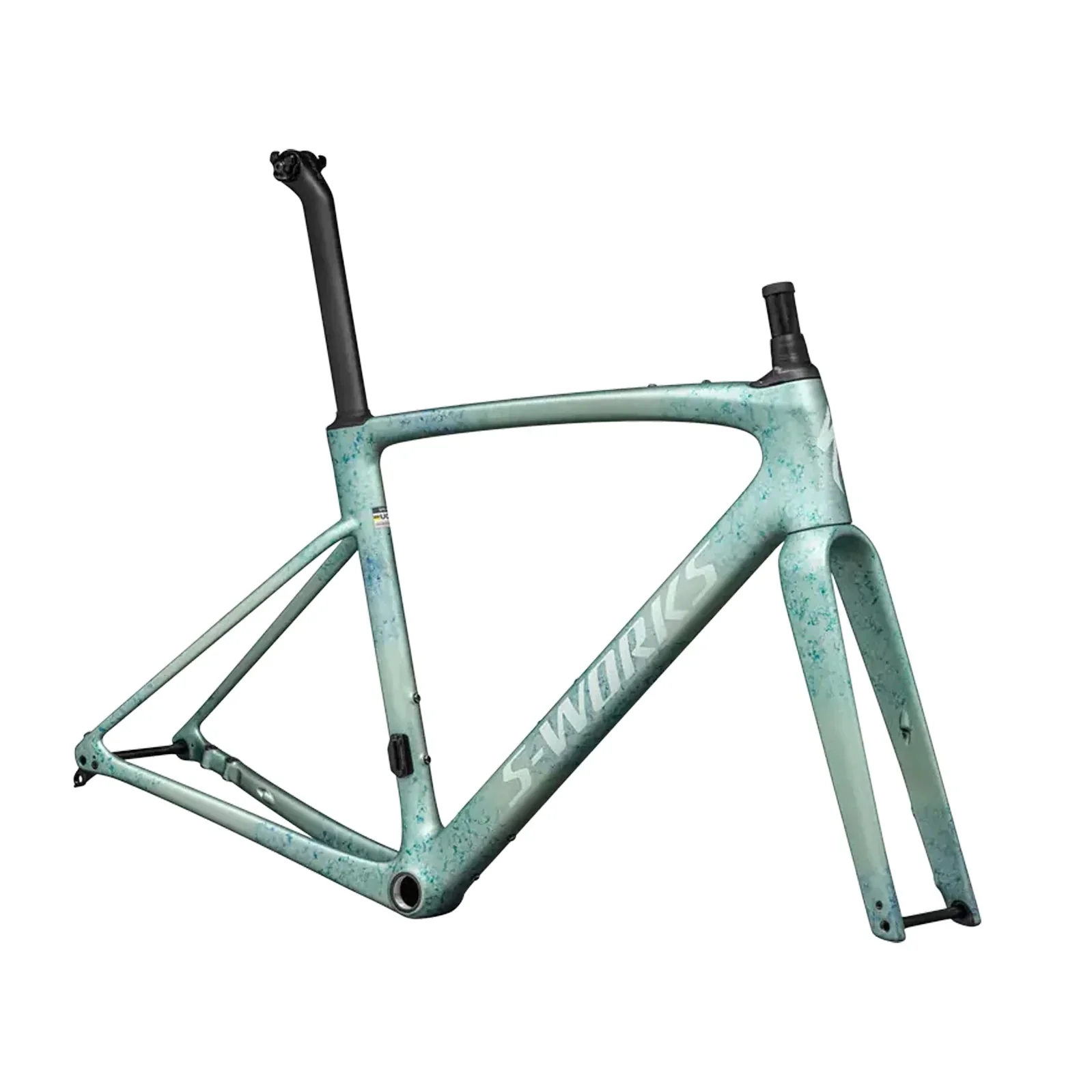 SPECIALIZED Sworks Roubaix SL8 2023 Road Frameset - METALLIC WHITE SAGE/INK/WHITE SAGE - Image 2