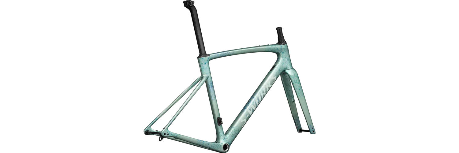 SPECIALIZED Sworks Roubaix SL8 2023 Road Frameset - METALLIC WHITE SAGE/INK/WHITE SAGE - Image 3