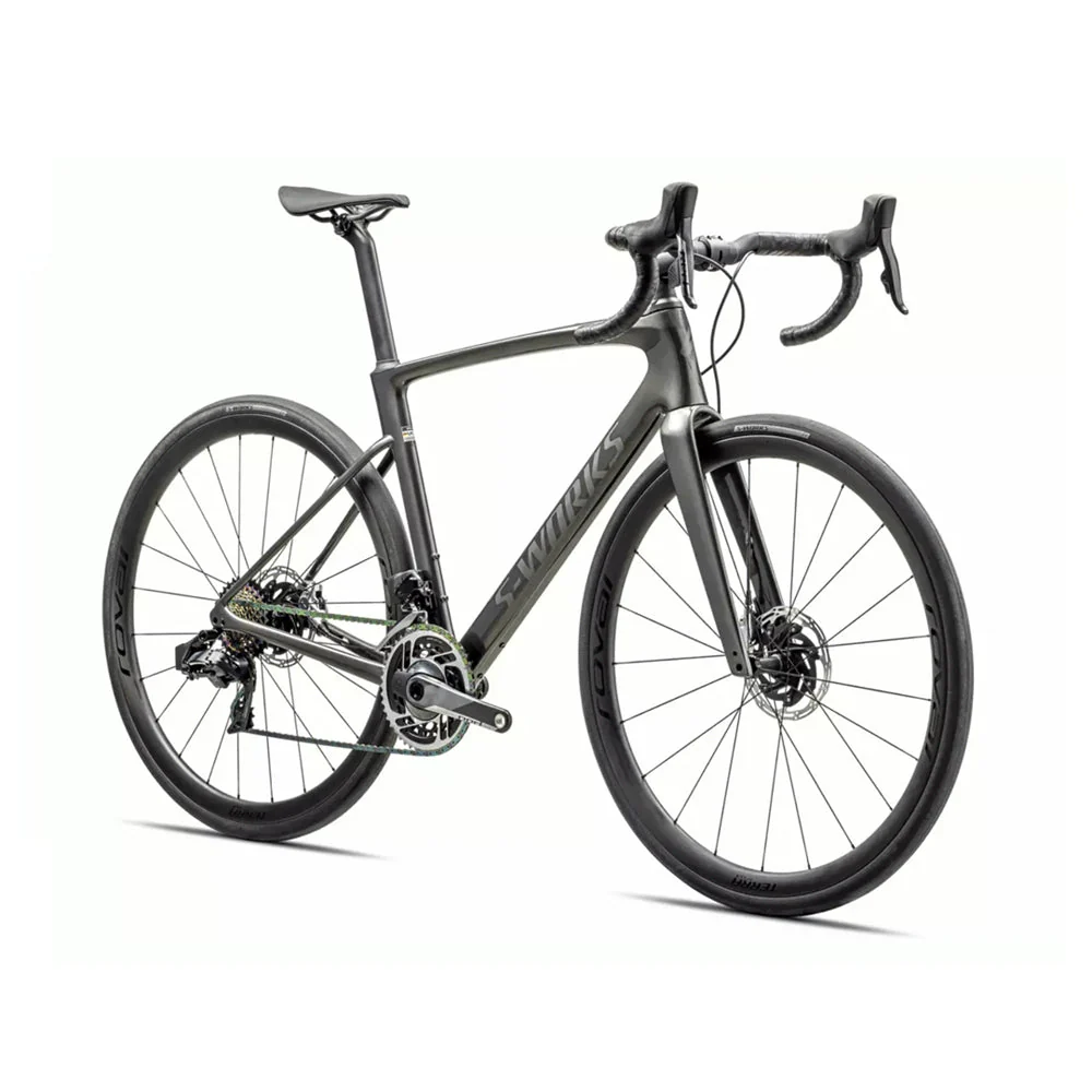 SPECIALIZED Sworks Roubaix SL8 2023 SRAM Red AXS Complete Road Bike - Smoke/Black Pearl - Image 2