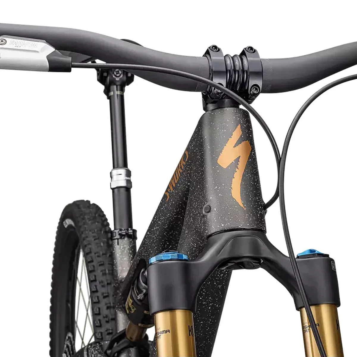 SPECIALIZED SWORKS Stumpjumper 15 2025 Mountain Bike - Satin Gunmetal / Clay / White Mtn / Dove Grey / Gloss Bronze - Image 5