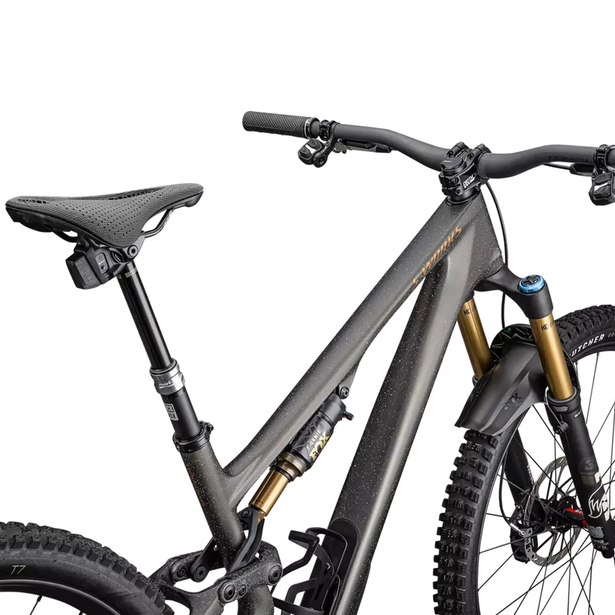 SPECIALIZED SWORKS Stumpjumper 15 2025 Mountain Bike - Satin Gunmetal / Clay / White Mtn / Dove Grey / Gloss Bronze - Image 6