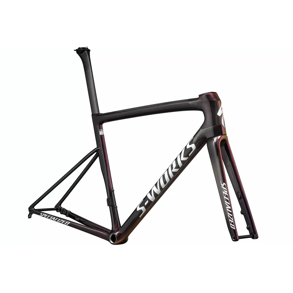SPECIALIZED Sworks Tarmac SL8 2024 Road Frameset - GLOSS CARBON / VIAVI MAGANTA GOLD / CHAOS RED PEARL / WHITE - Image 2