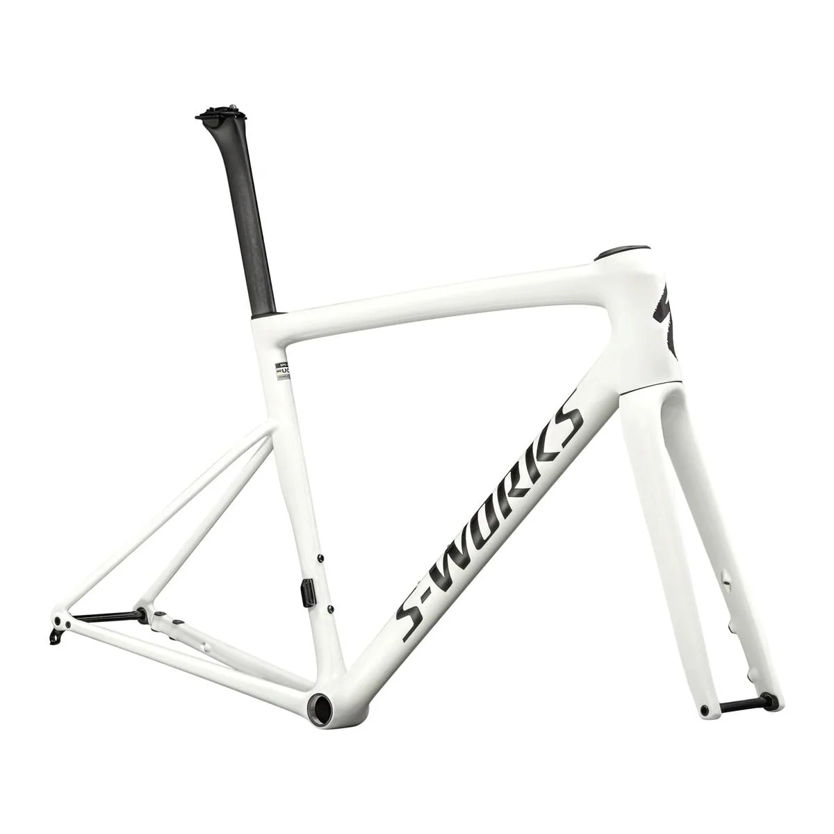 SPECIALIZED Sworks Tarmac SL8 2024 Road Frameset - GLOSS CQV REFLEX FINE GOLD PEARL OVER WHITE / SATIN CARBON - Image 2