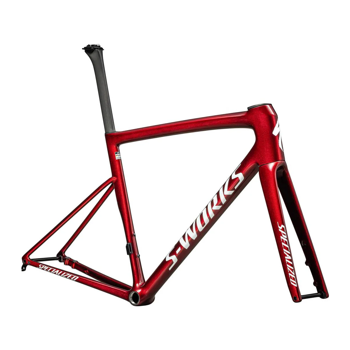 SPECIALIZED Sworks Tarmac SL8 Road Frameset - GLOSS RED SKY / METALLIC WHITE SILVER - Image 2