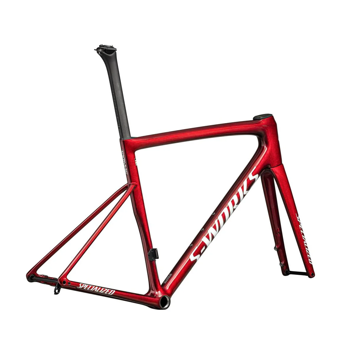 SPECIALIZED Sworks Tarmac SL8 Road Frameset - GLOSS RED SKY / METALLIC WHITE SILVER - Image 3