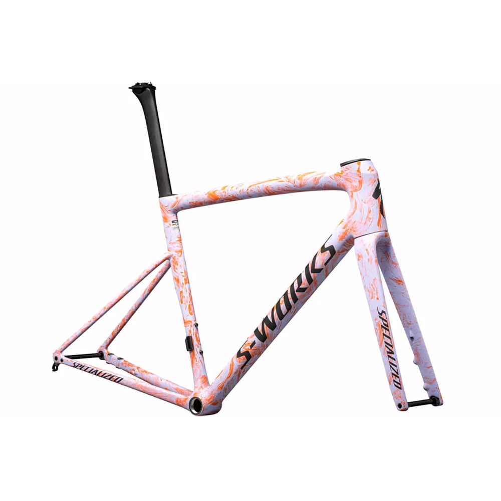 SPECIALIZED Sworks Tarmac SL8 2024 Road Frameset - SATIN POWDER INDIGO / AMBER GLOW STRATA / OBSIDIAN - Image 2