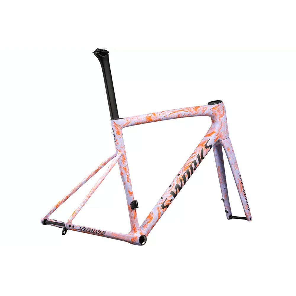 SPECIALIZED Sworks Tarmac SL8 2024 Road Frameset - SATIN POWDER INDIGO / AMBER GLOW STRATA / OBSIDIAN - Image 3