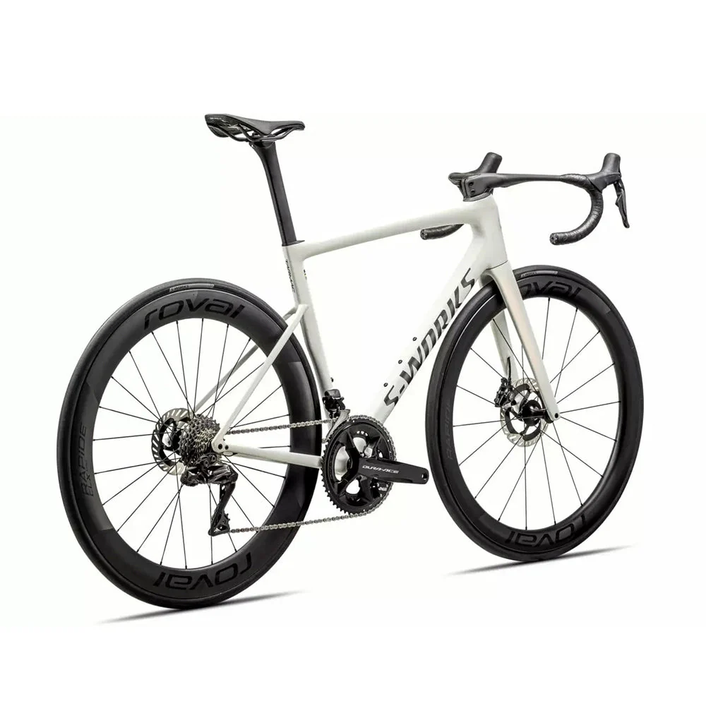 SPECIALIZED Sworks Tarmac SL8 2024 Shimano Dura Ace DI2 Complete Road Bike - SATIN FOG TINT / GREEN GHOST PEARL / RED GHOST PEARL FADE - Image 3