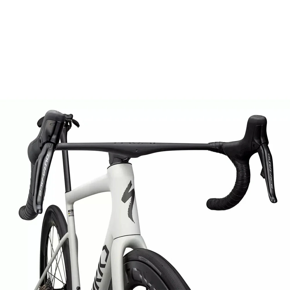 SPECIALIZED Sworks Tarmac SL8 2024 Shimano Dura Ace DI2 Complete Road Bike - SATIN FOG TINT / GREEN GHOST PEARL / RED GHOST PEARL FADE - Image 4