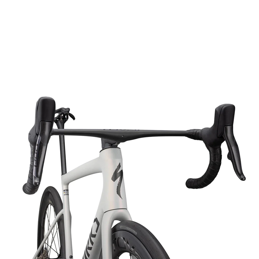 SPECIALIZED Sworks Tarmac SL8 2024 Sram Red AXS Complete Road Bike - SATIN FOG TINT / GREEN GHOST PEARL / RED GHOST PEARL FADE - Image 4